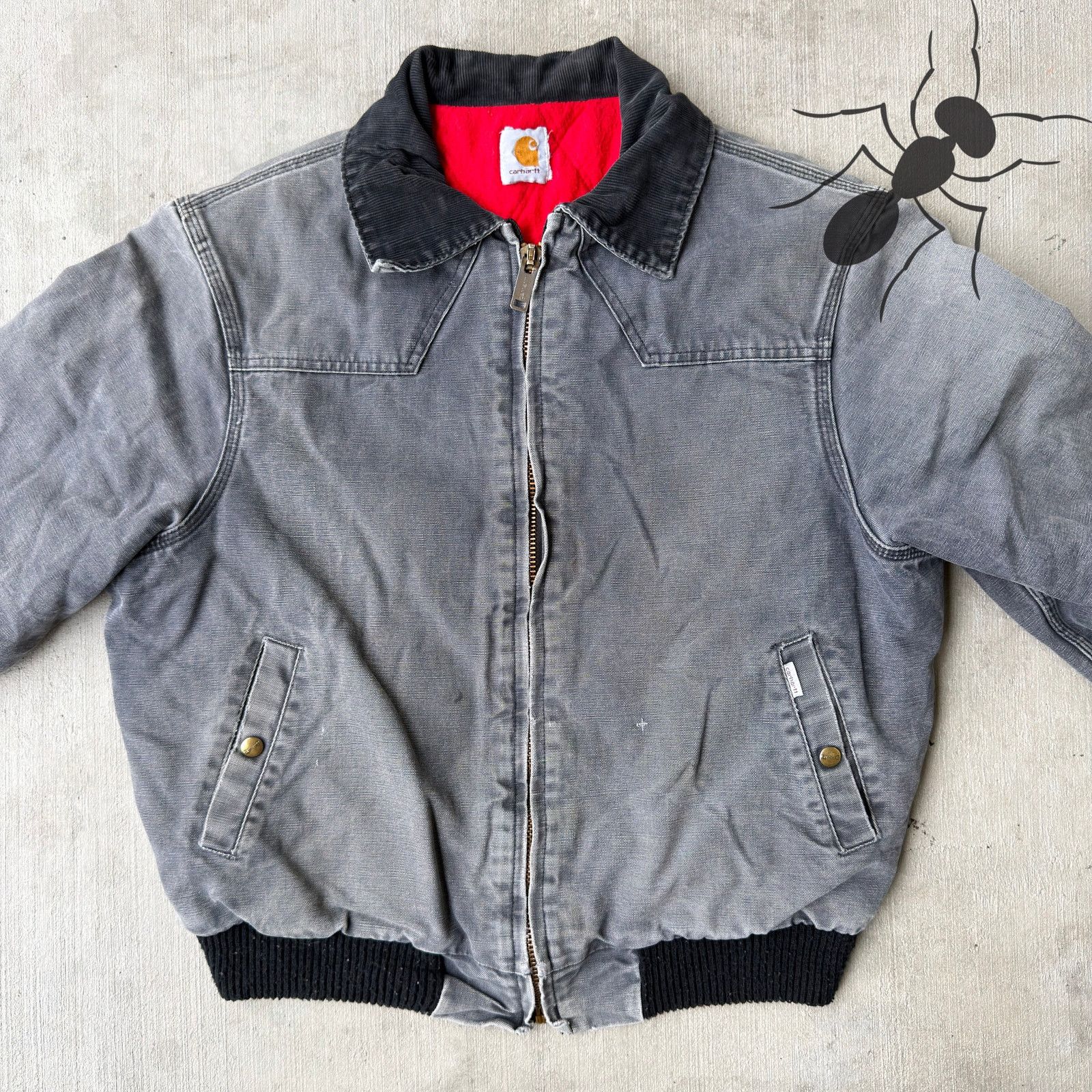 Carhartt × Vintage Carhartt faded black Santa Fe work wear jacket Size US L / EU 52-54 / 3 - 2 Thumbnail