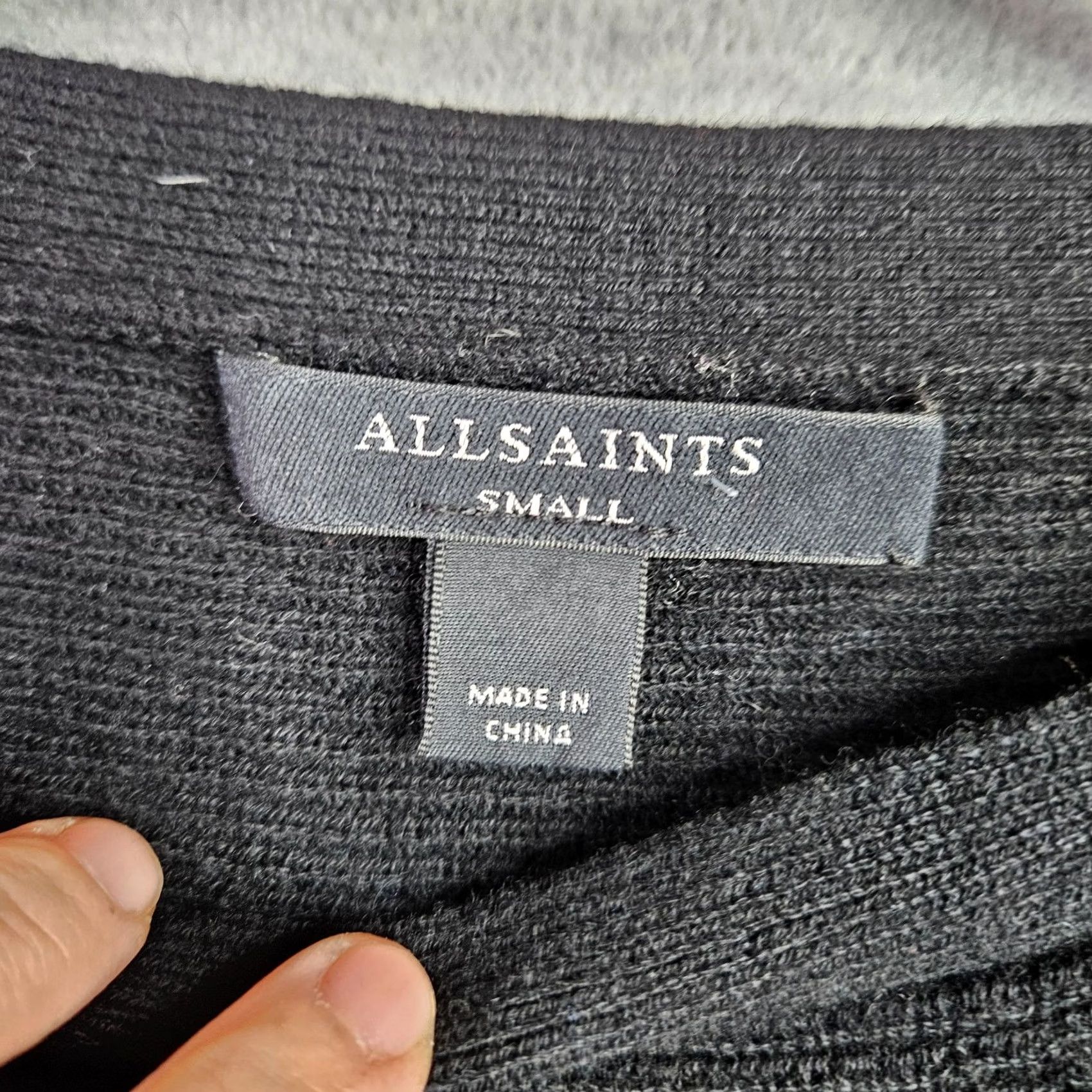 Allsaints AllSaints Womens Small Black Knit Pullover - Vintage Condition Size S / US 4 / IT 40 - 3 Thumbnail