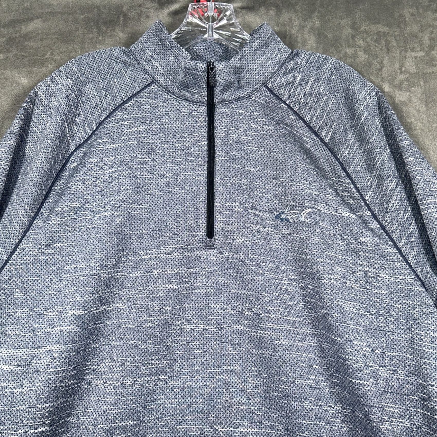 Vintage Greg Norman Mens XL Golf Performance Shirt 1/4 Zip Pullover Heather Gray Blue Size US XL / EU 56 / 4 - 2 Thumbnail
