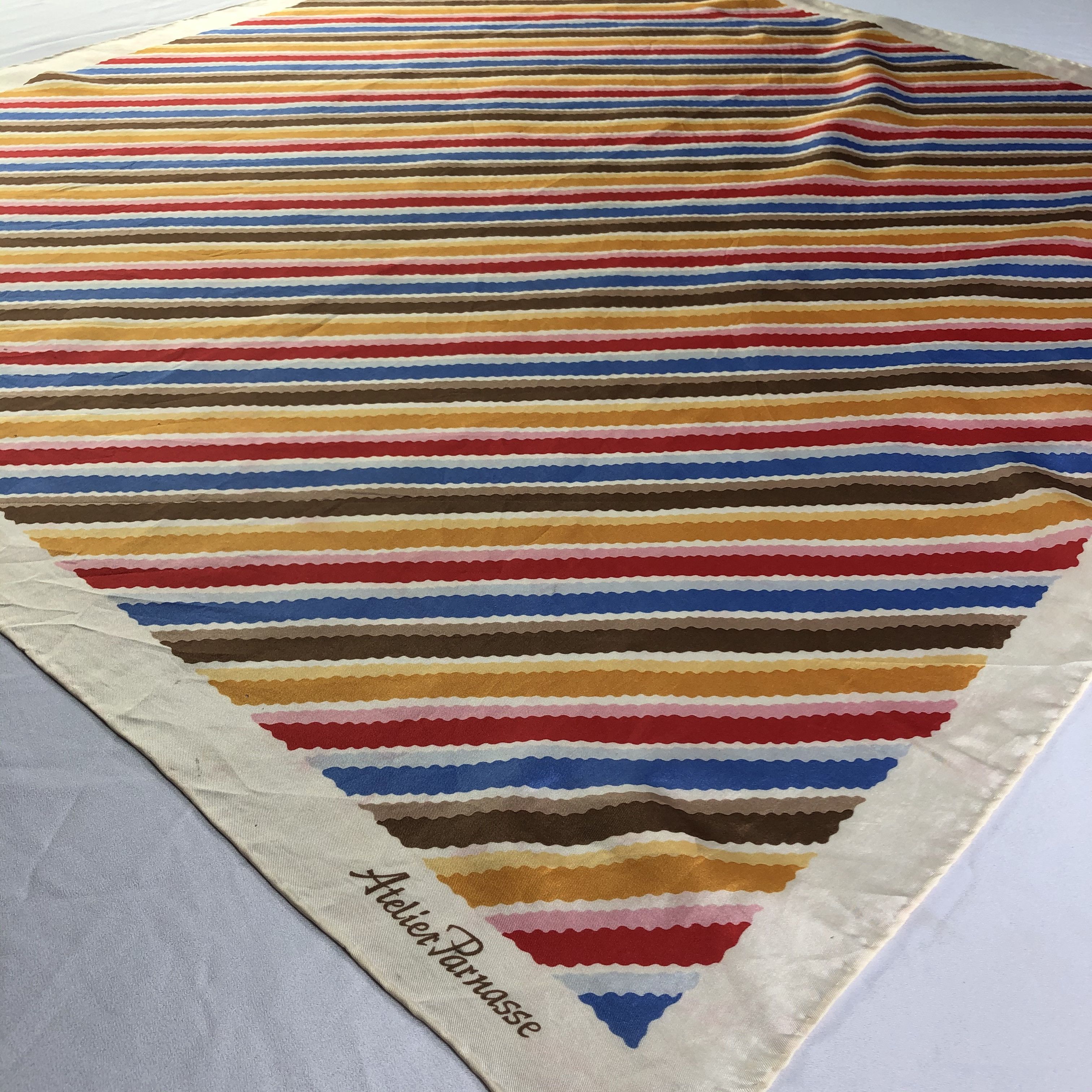 Vintage Vintage Atelier Parnasse Silk Scarf Size ONE SIZE - 3 Thumbnail
