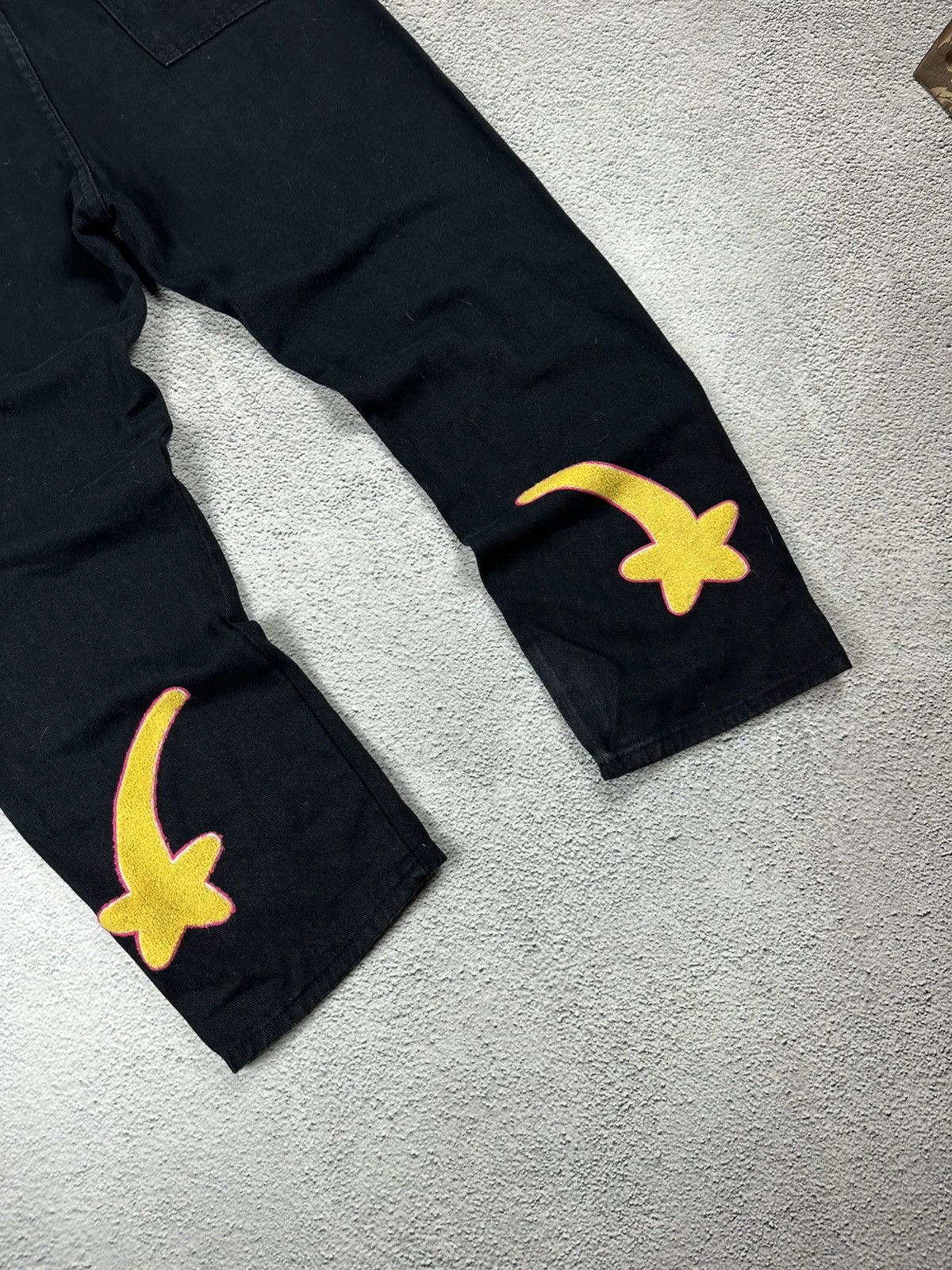 Japanese Brand Crazy Y2K Denim Jeans Pants SK8 Baggy BBC Style Logo Rap Size US 36 / EU 52 - 7 Thumbnail
