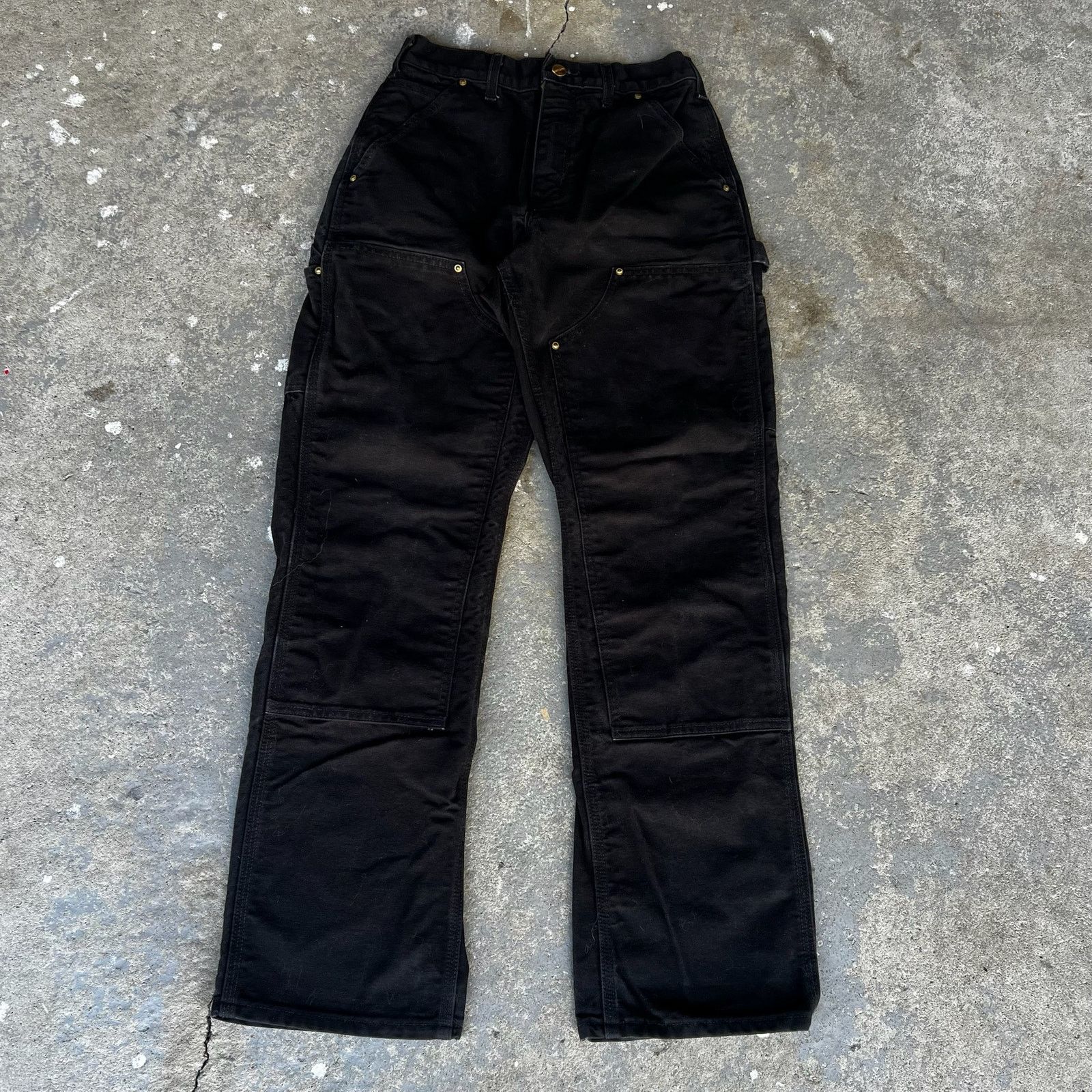 Carhartt × Vintage Carhartt black double knee work wear carpenter pants Size US 26 / EU 42 - 1 Thumbnail