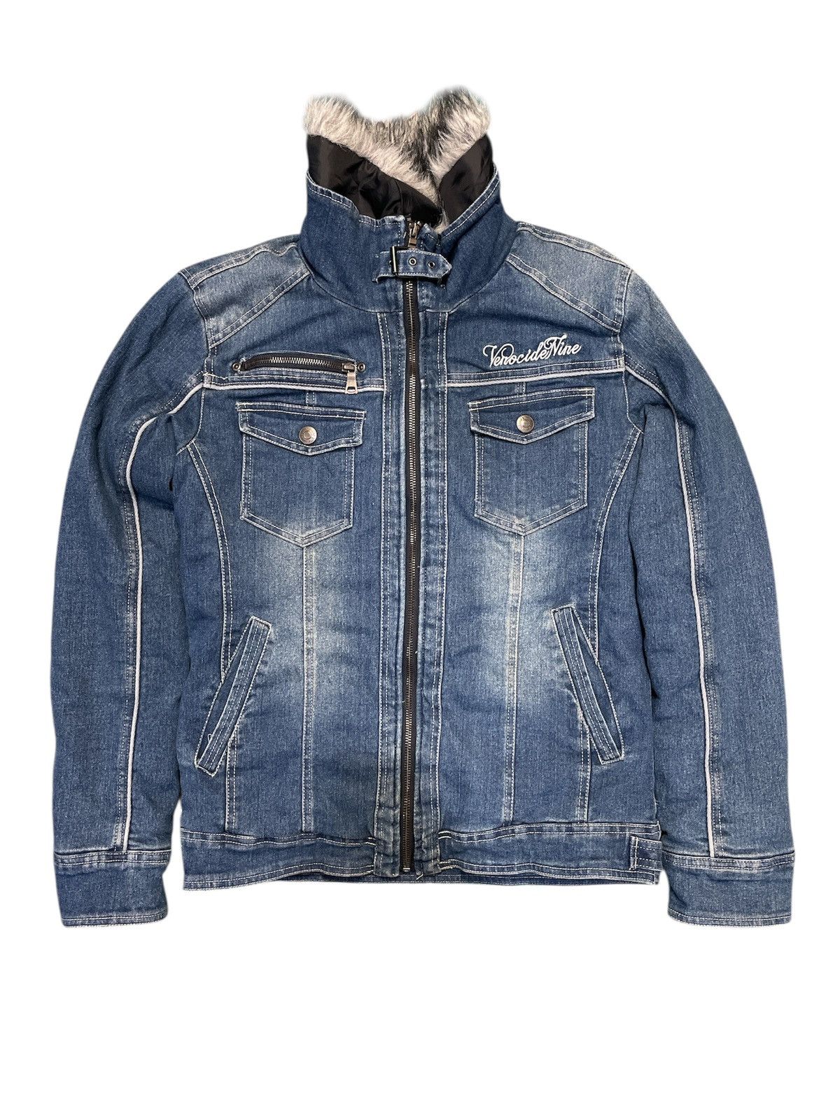 In The Attic Denim Fur Jacket