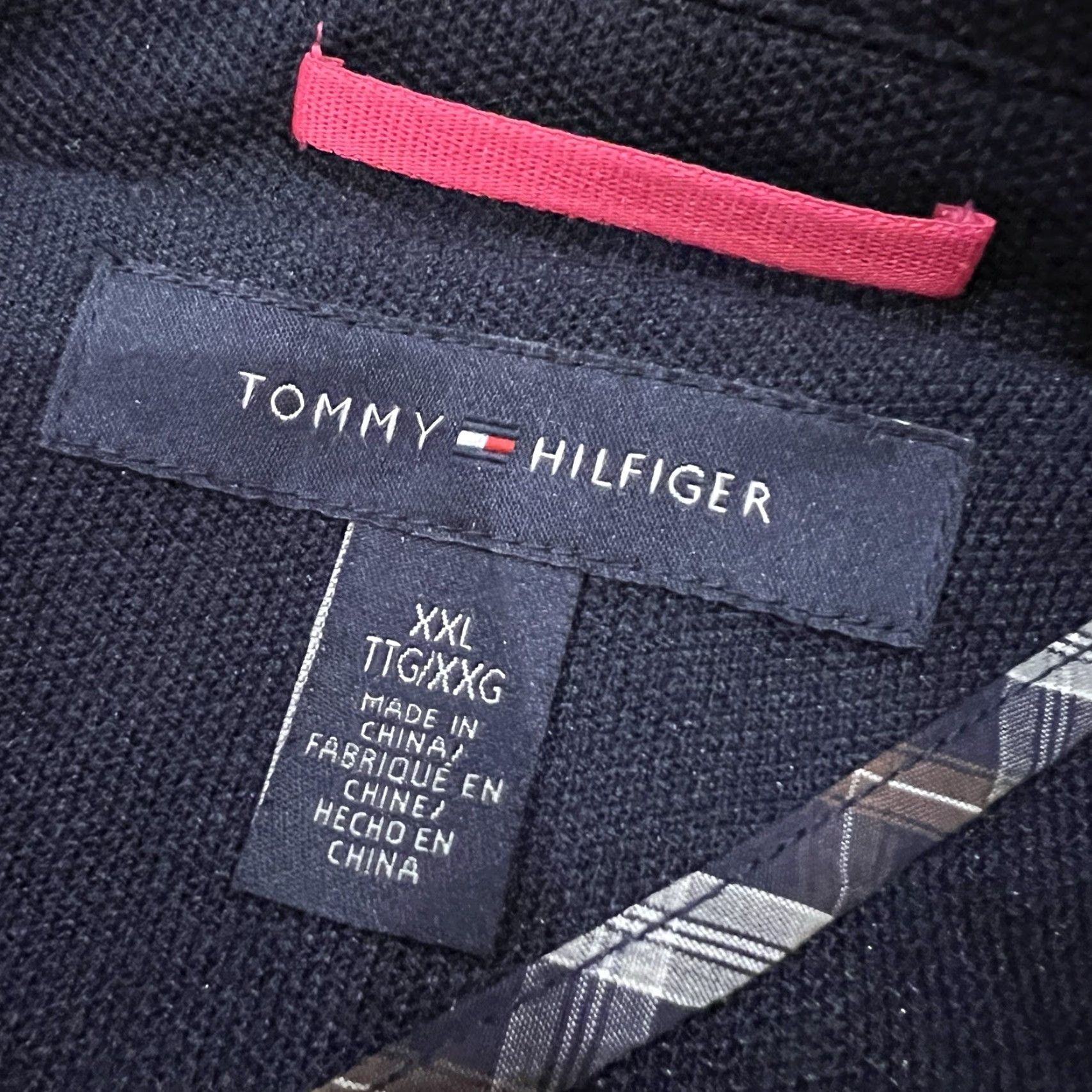 Tommy Hilfiger Tommy Hilfiger Knit Blazer Men’s 2XL Navy Blue Elbow Patch Size 48R - 2 Thumbnail