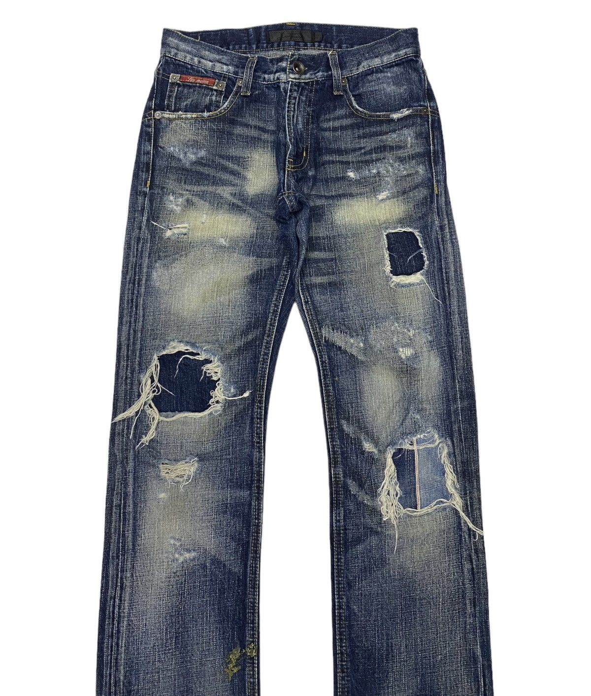 Hysteric Glamour 🔥JACK ROSE DISTRESSED DENIM PATCHWORK DENIM JEANS Size US 29 - 5 Thumbnail