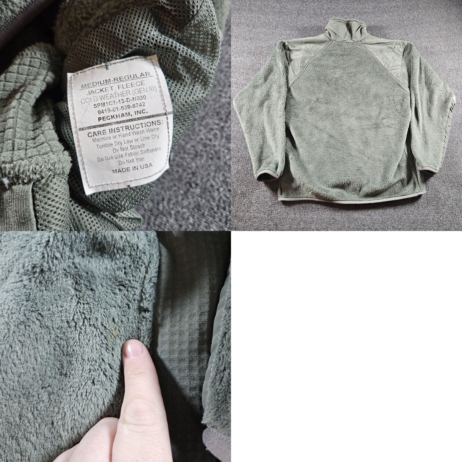 Vintage Polartec Jacket Mens M Green Fleece Cold Weather Gen III Military USA Jacket Coat Zip Full Zip Collared Insulated Pockets Army Vintage: No Size US M / EU 48-50 / 2 - 8 Thumbnail