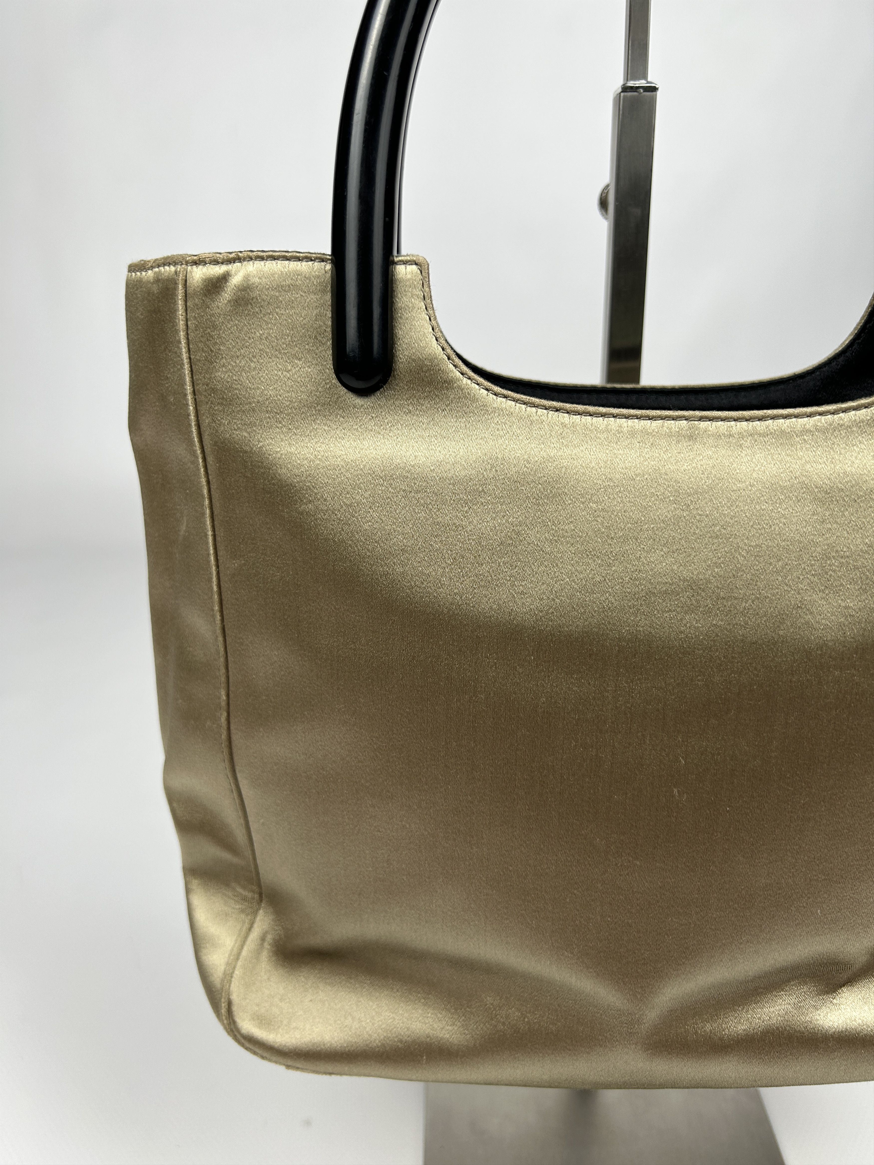 Prada Prada triangle logo velvet plastic handle mini tote bag Size ONE SIZE - 13 Thumbnail
