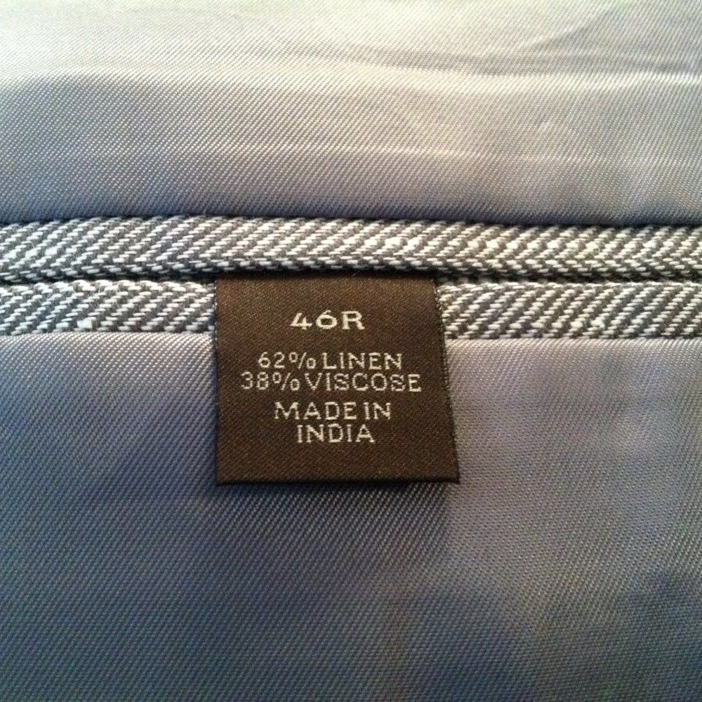Tasso Elba TASSO ELBA MENS NEW 62%LINEN38%VISCOSE SPORT COAT BLAZER 46R Size 46R - 11 Thumbnail
