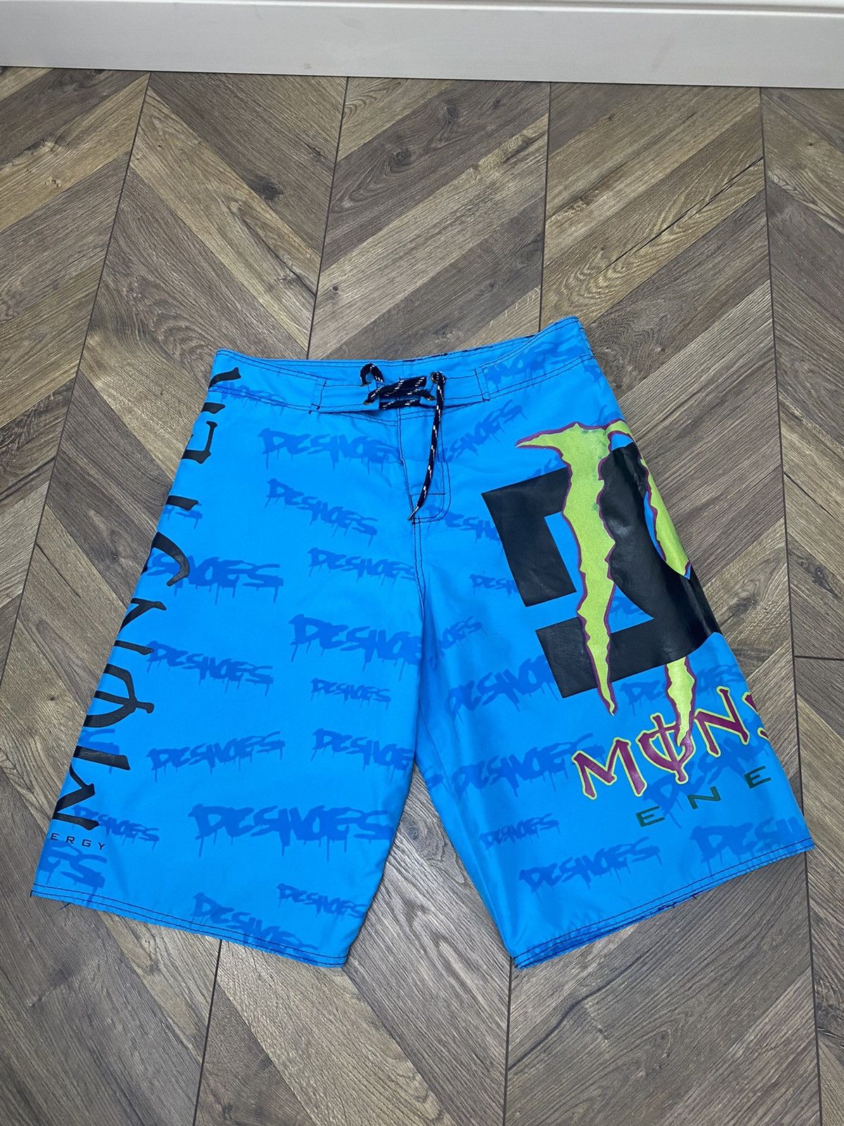 Designer × Vintage Vintage Monster Energy Shorts Size US 29 - 4 Thumbnail