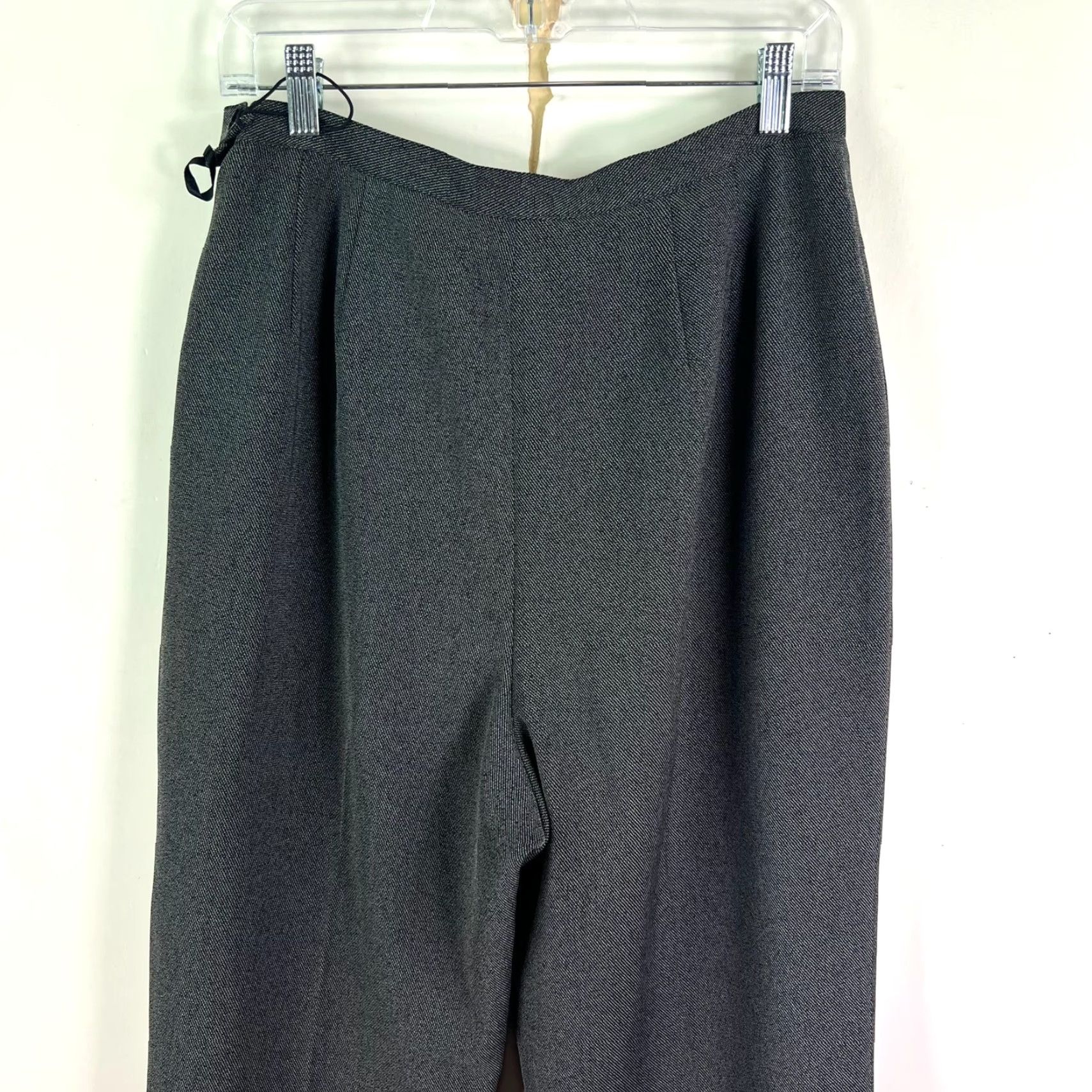Vintage Larry Levine Dress Pants Womens 14 Gray 32X28 Poly Blend Knit Stretch Formal Casual City Vintage Size 36" / US 14 / IT 50 - 6 Thumbnail