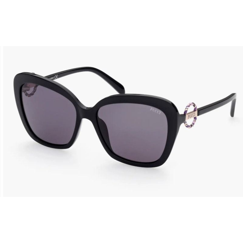 Emilio Pucci 58mm Butterfly Sunglasses Emilio Pucci Shiny Black Smoke Size ONE SIZE - 5 Thumbnail