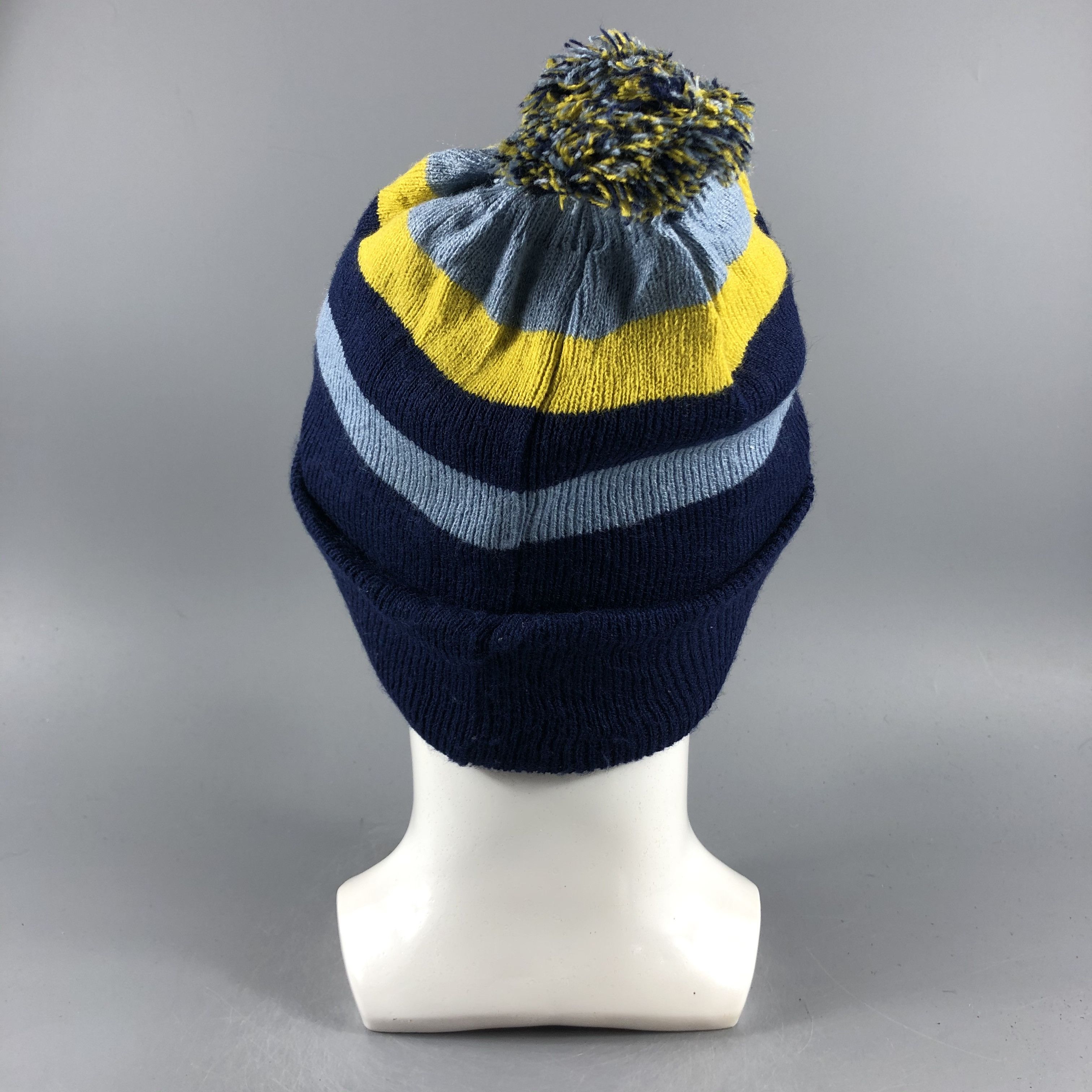 Japanese Brand × Vintage Unknown Cute Stripe Bobble Beanie Snow Hat Snow Cap -D440 Size ONE SIZE - 3 Thumbnail