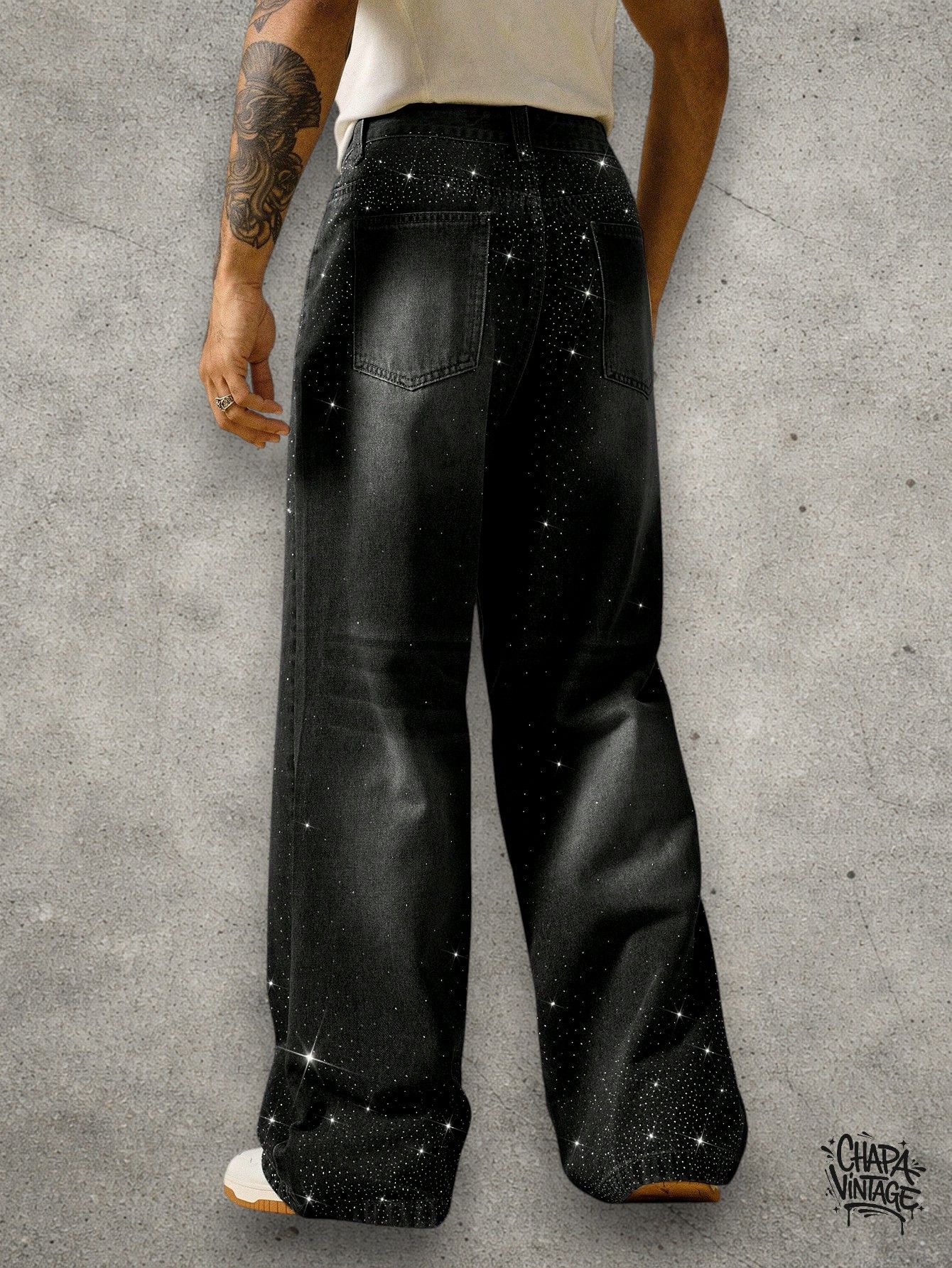 Vintage Rhinestone straight jeans Size US 32 / EU 48 - 4 Thumbnail