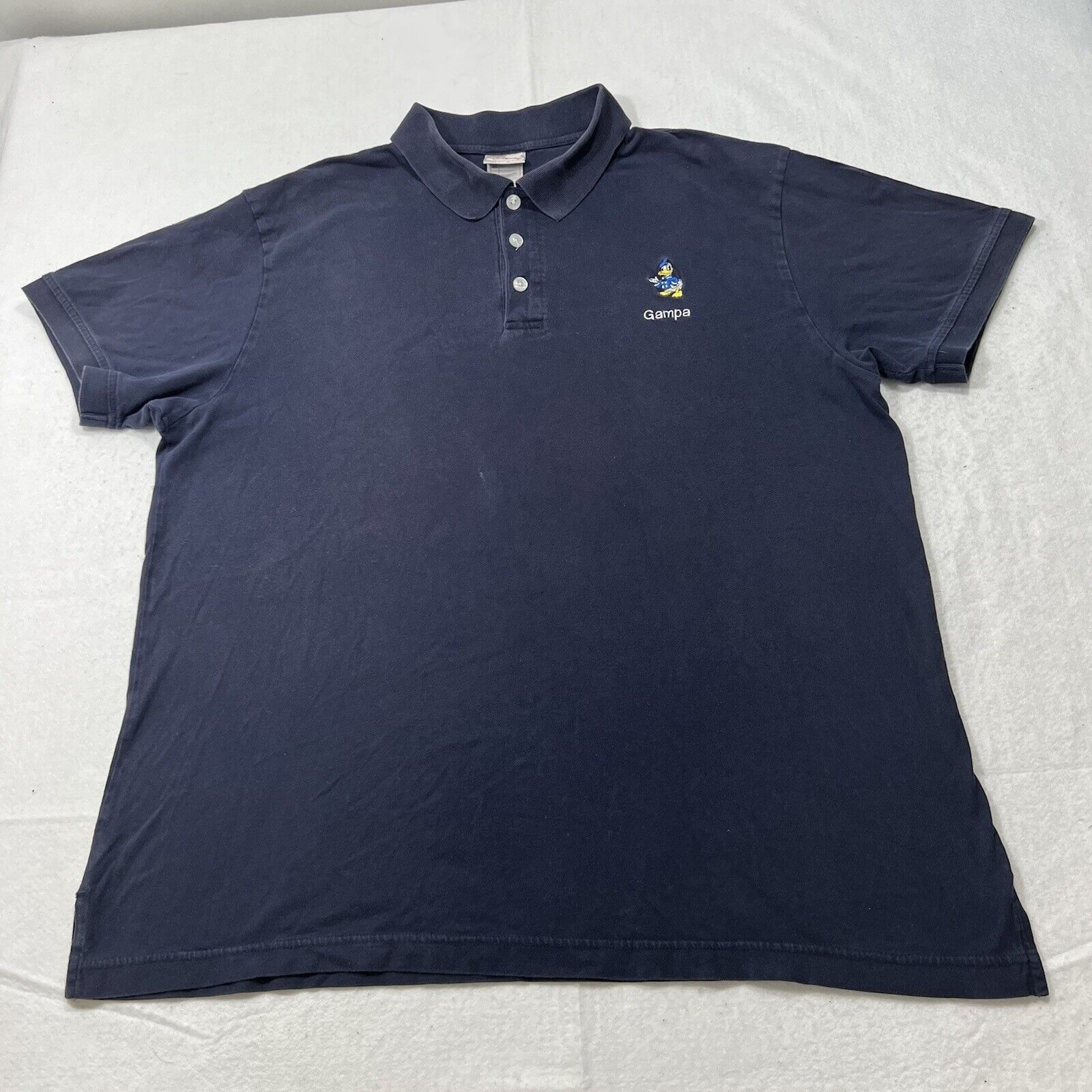 Disney Disney Store Donald Duck "Gampa" Embroidered Polo Shirt Size US XL / EU 56 / 4 - 1 Thumbnail