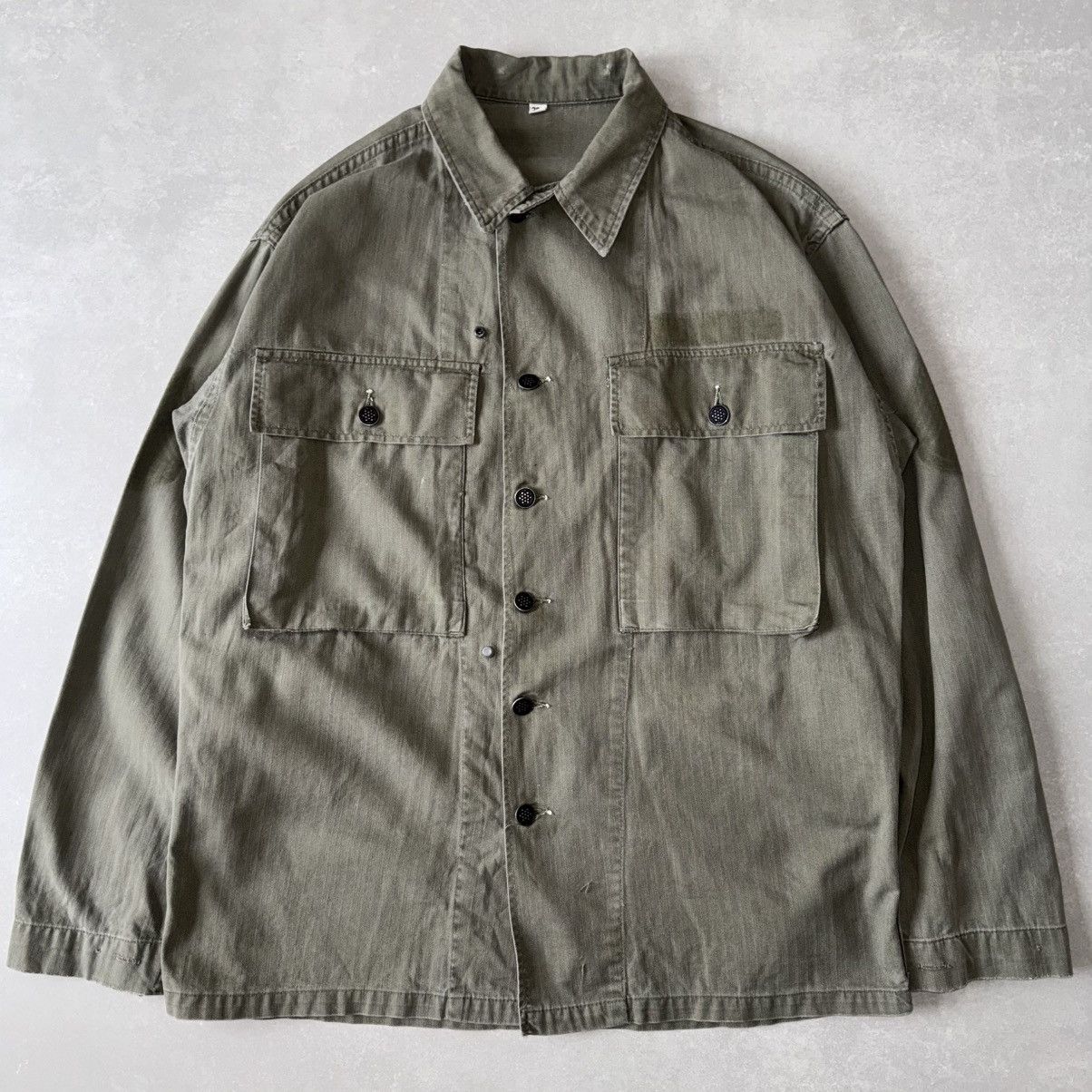Vintage True Vintage 40s US ARMY P43 HBT Shirt World War II Era Size US L / EU 52-54 / 3 - 1 Thumbnail