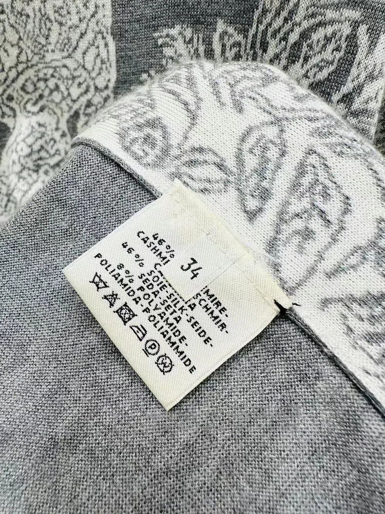 Hermes Hermes Gray Silk Cashmere Knit Short Sleeve Top Size XXS / US 00 / IT 34 - 5 Thumbnail