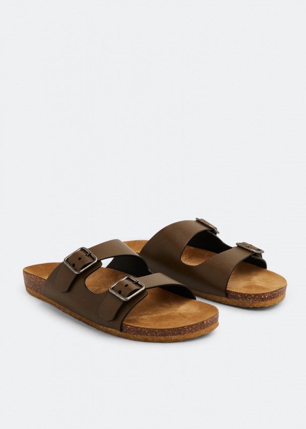 Saint Laurent Paris o1bcso1str0724 Flat Sandals in Brown Size US 9.5 / EU 42-43 - 3 Thumbnail
