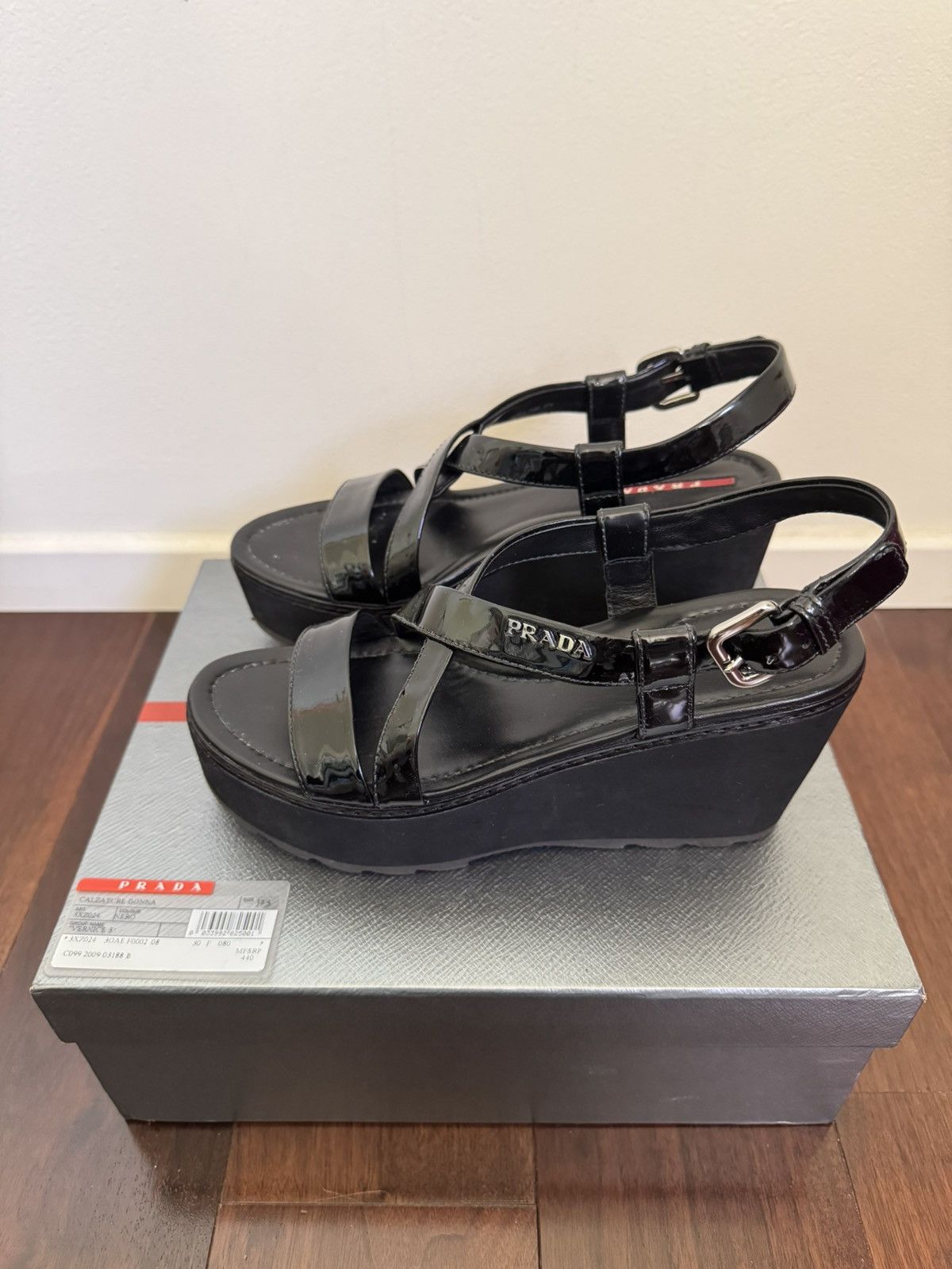 Prada Prada Calzature Donna (Black) Size US 7.5 / IT 37.5 - 1 Thumbnail