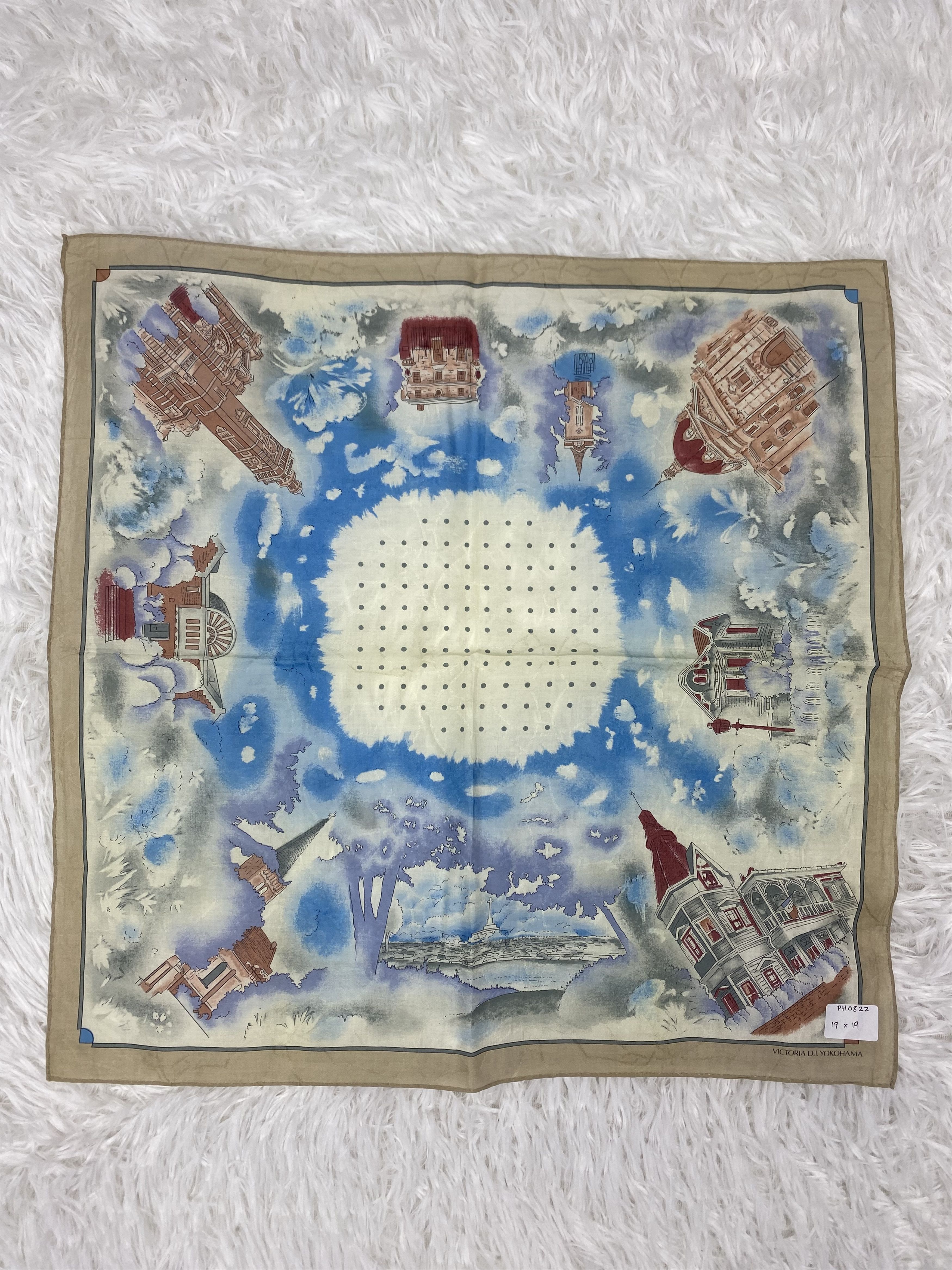 Japanese Brand × Vintage Vintage Victoria Yokohama Handkerchief Neckerchief PH0822 Size ONE SIZE - 3 Thumbnail