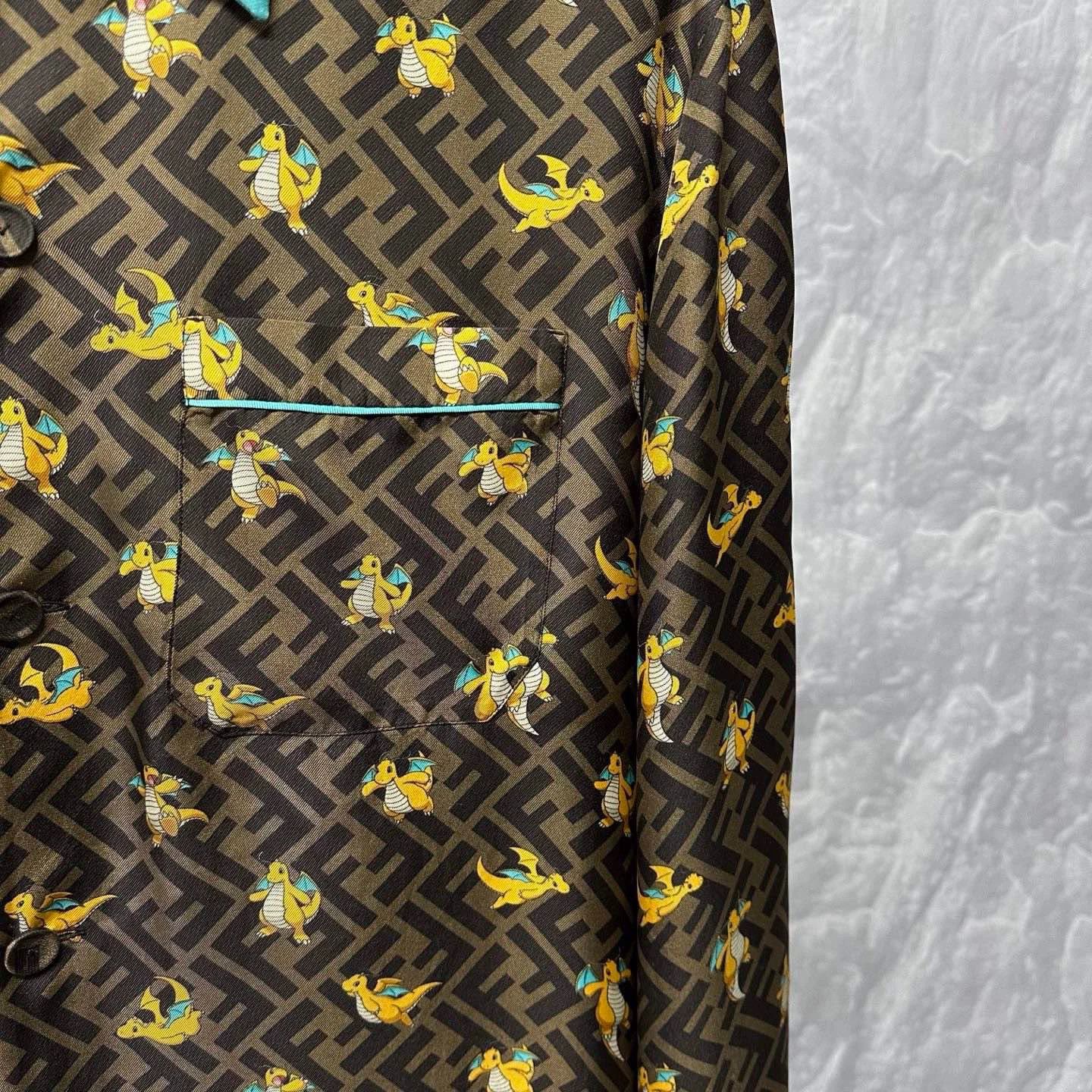 Fendi fendi x pokémon silk shirt with dragon print Size US M / EU 48-50 / 2 - 4 Thumbnail