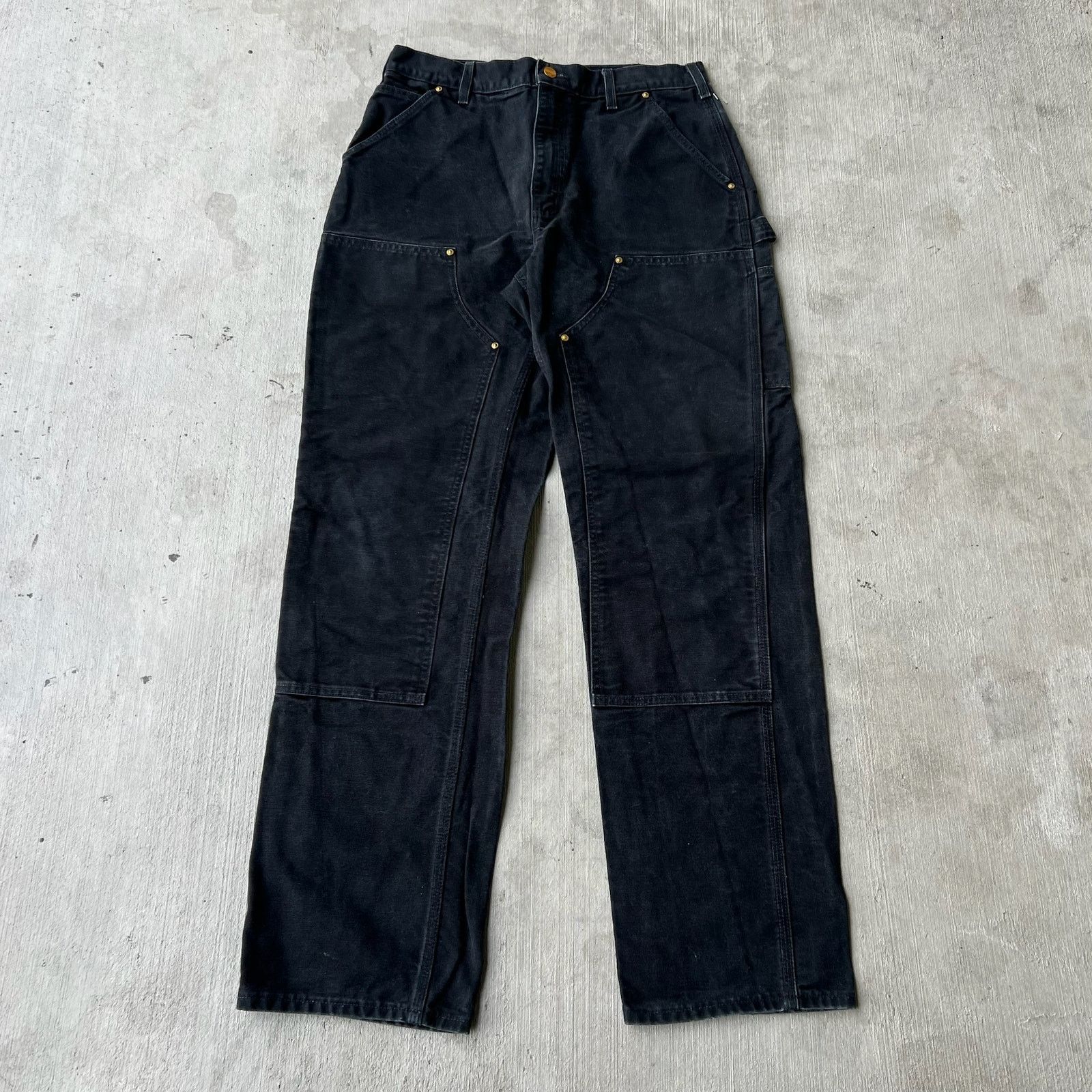 Carhartt × Vintage Carhartt black double knee work wear carpenter pants Size US 32 / EU 48 - 1 Thumbnail
