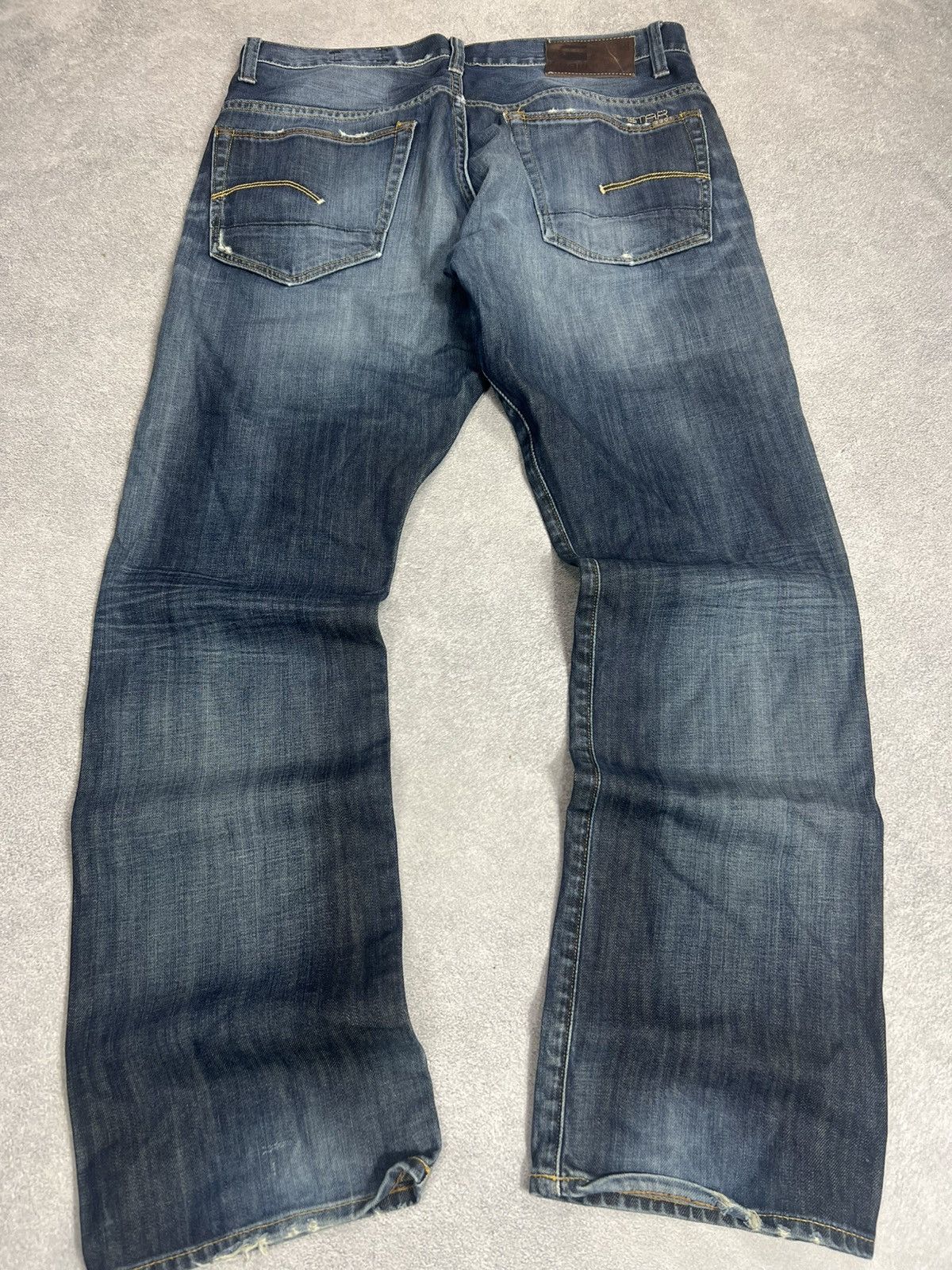 Vintage Vintage Streetwear G-Star Baggy Ripped Washed Denim Distress Size US 33 - 2 Thumbnail