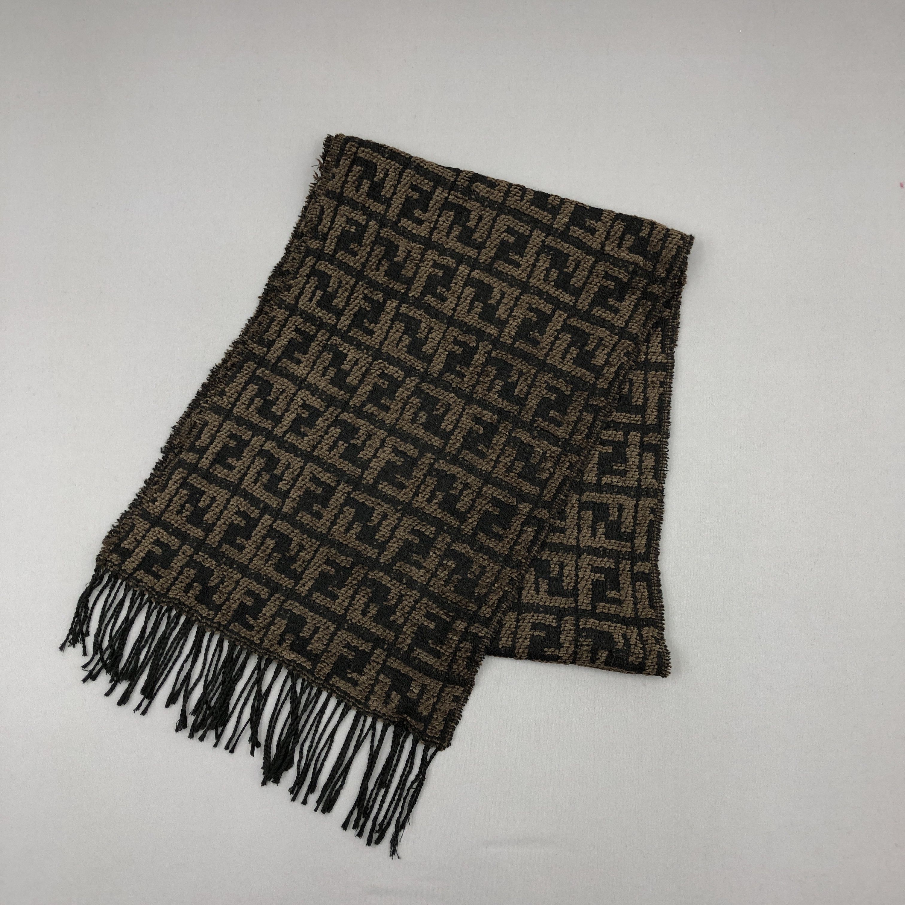 Fendi × Vintage Vintage Fendi Scarf Muffler Wool Fendi Roma Monogram Scarves Size ONE SIZE - 2 Thumbnail