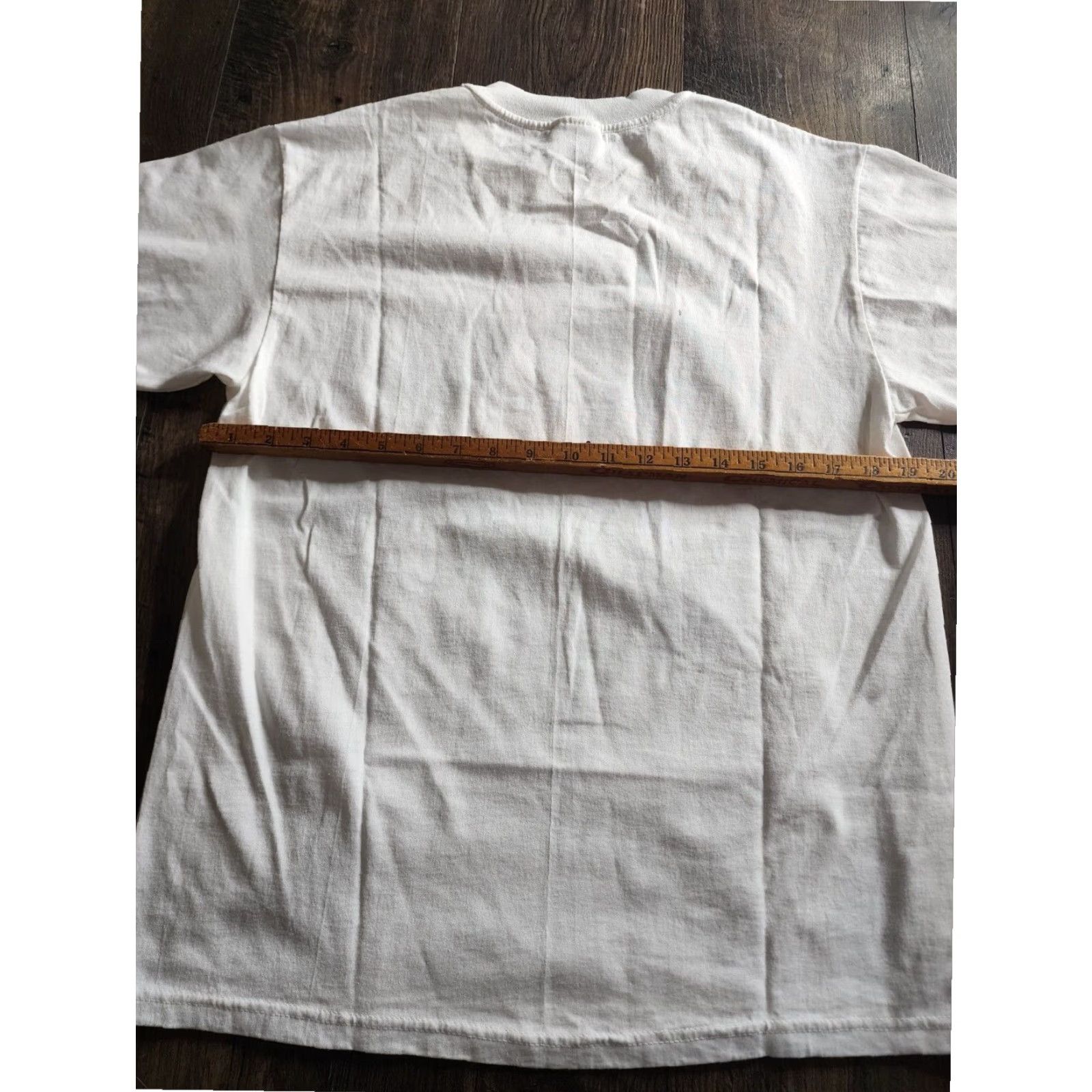 Vintage VINTAGE American Flag July 4th 2000 Bartow FL White Distressed Short Sleeve Mens Cotton T Shirt Size US M / EU 48-50 / 2 - 2 Thumbnail