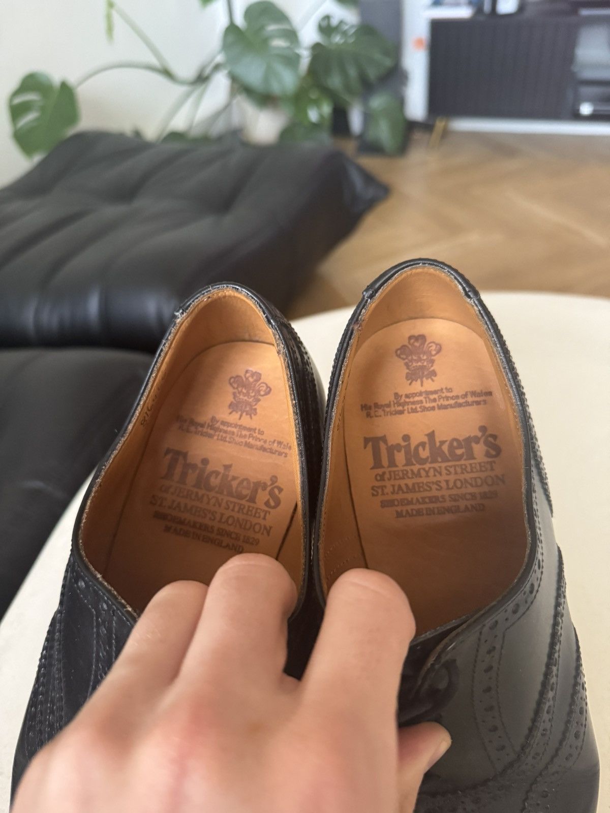 Tricker's Tricker's Leather Black Casual Derby Shoes High Quality Size US 8 / EU 41 - 2 Thumbnail