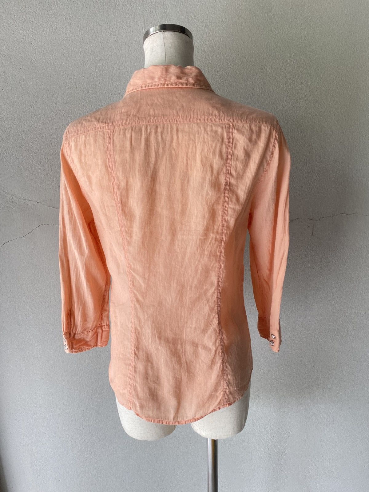 Marithe + Francois Girbaud MARITHE + FRANCOIS GIRBAUD Peach Ruffled Blouse Size M / US 6-8 / IT 42-44 - 2 Thumbnail