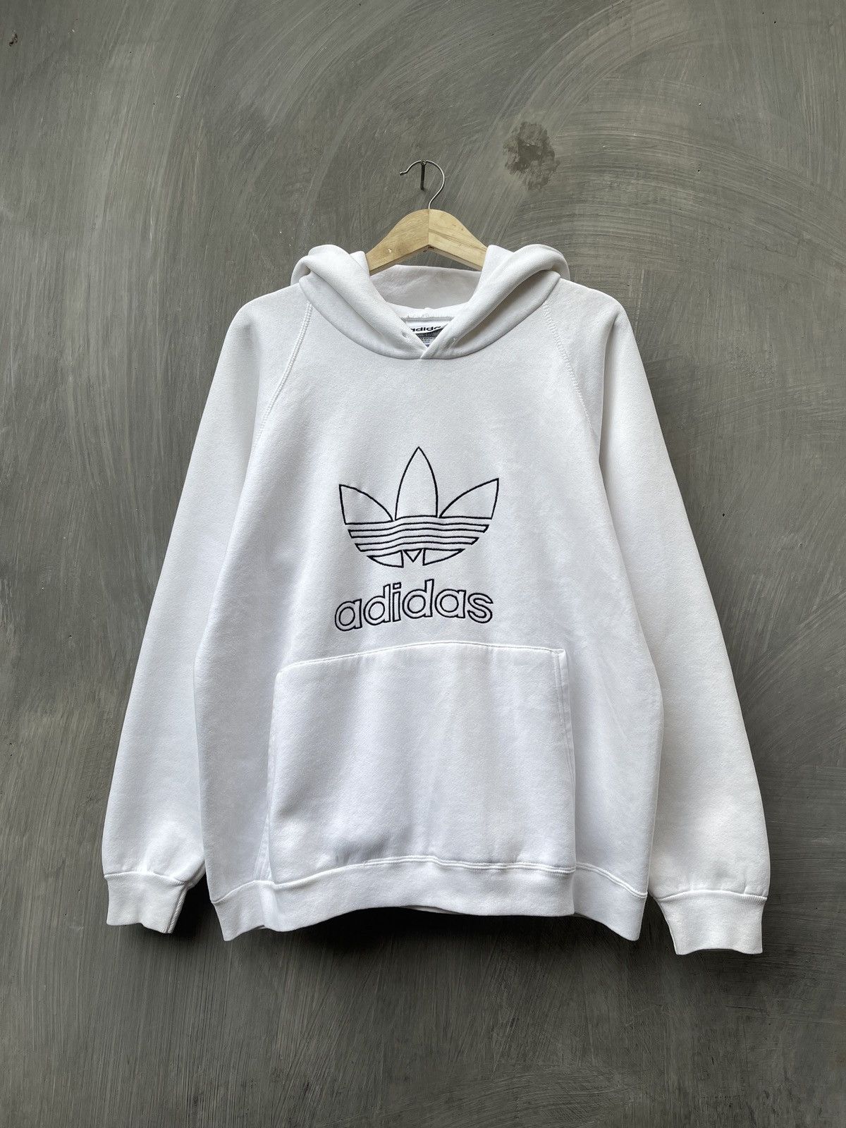 Adidas Hoodie Adidas Vintage White - Size on tag S | Rare 90s Look. Size US S / EU 44-46 / 1 - 2 Thumbnail