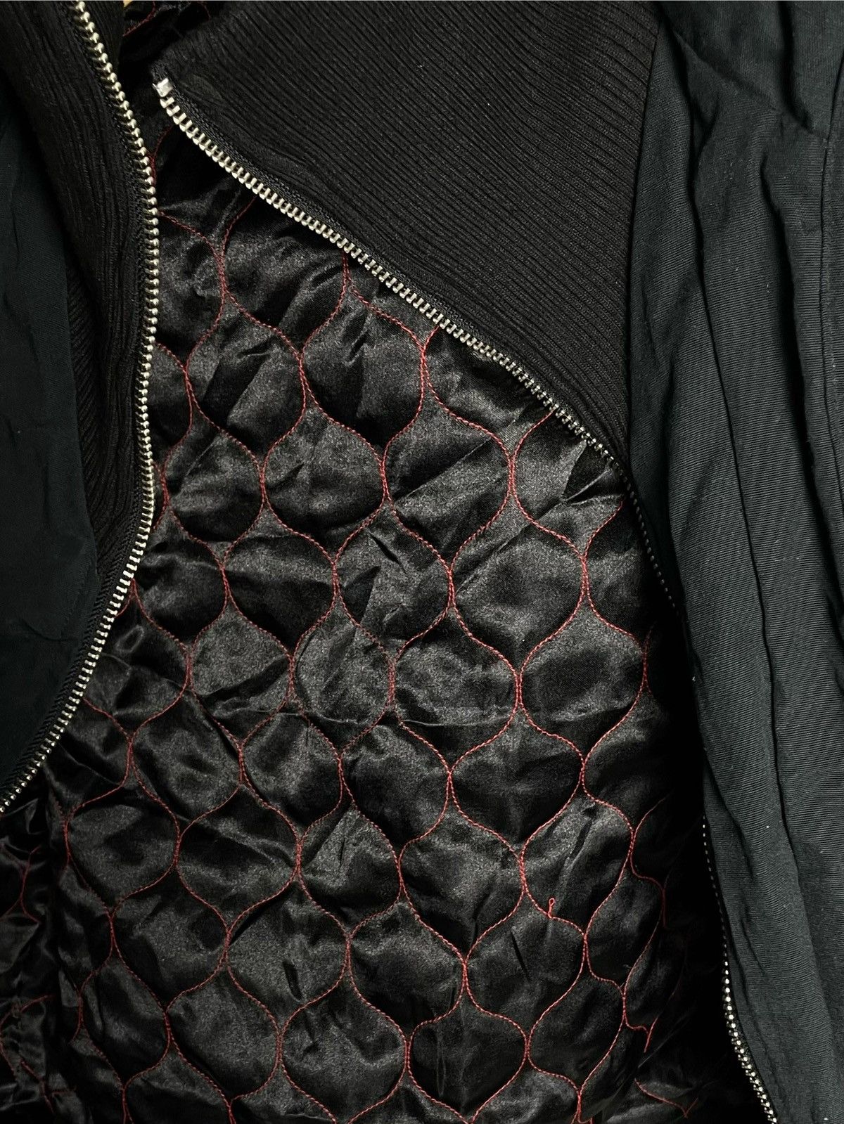 Japanese Brand Japanese Vintage Avantgarde Y2K Opium Black Bomber Jacket Size S / US 4 / IT 40 - 9 Thumbnail