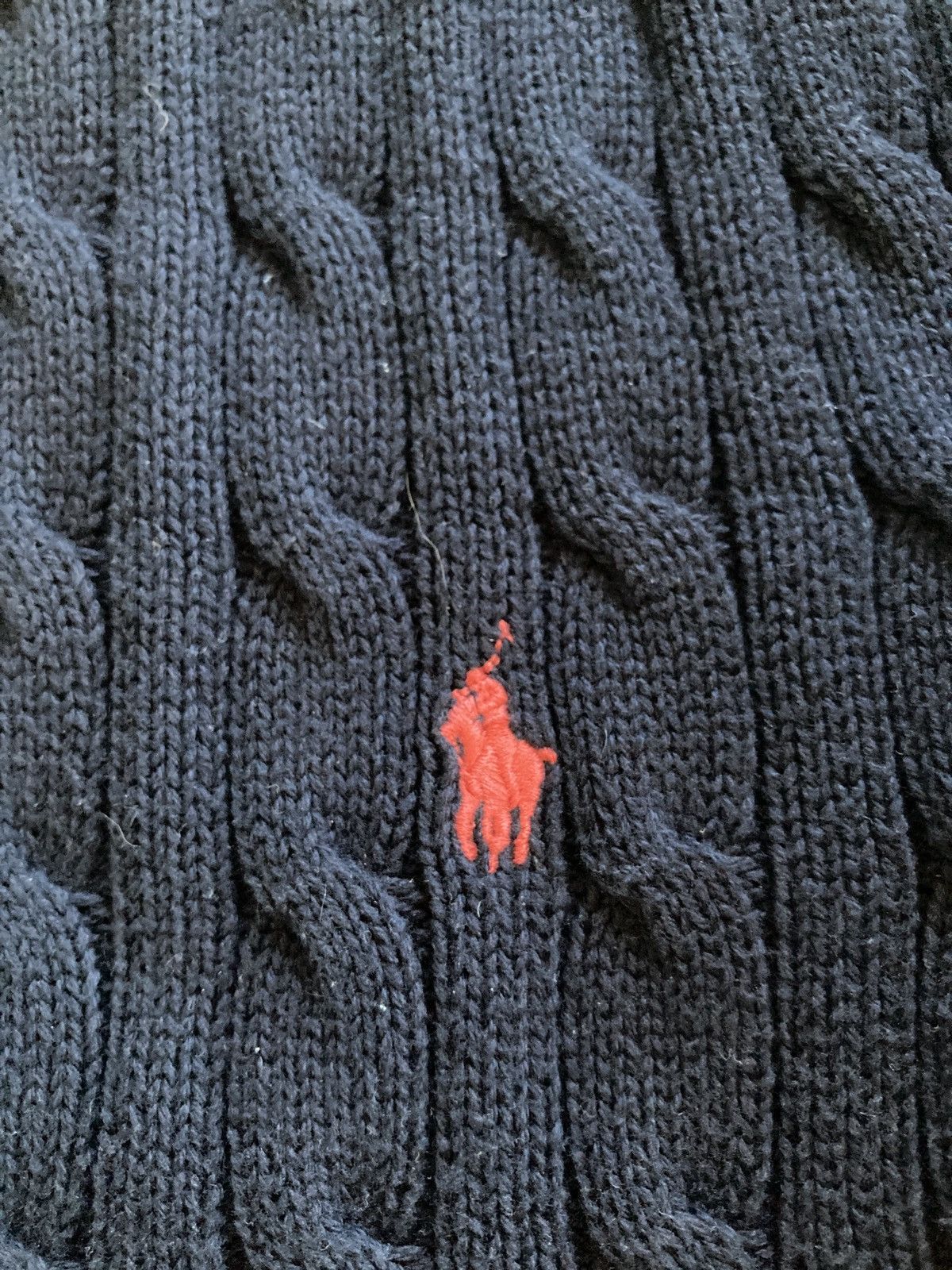 Polo Ralph Lauren Blue cableknit polo Ralph Lauren Size US XL / EU 56 / 4 - 4 Thumbnail