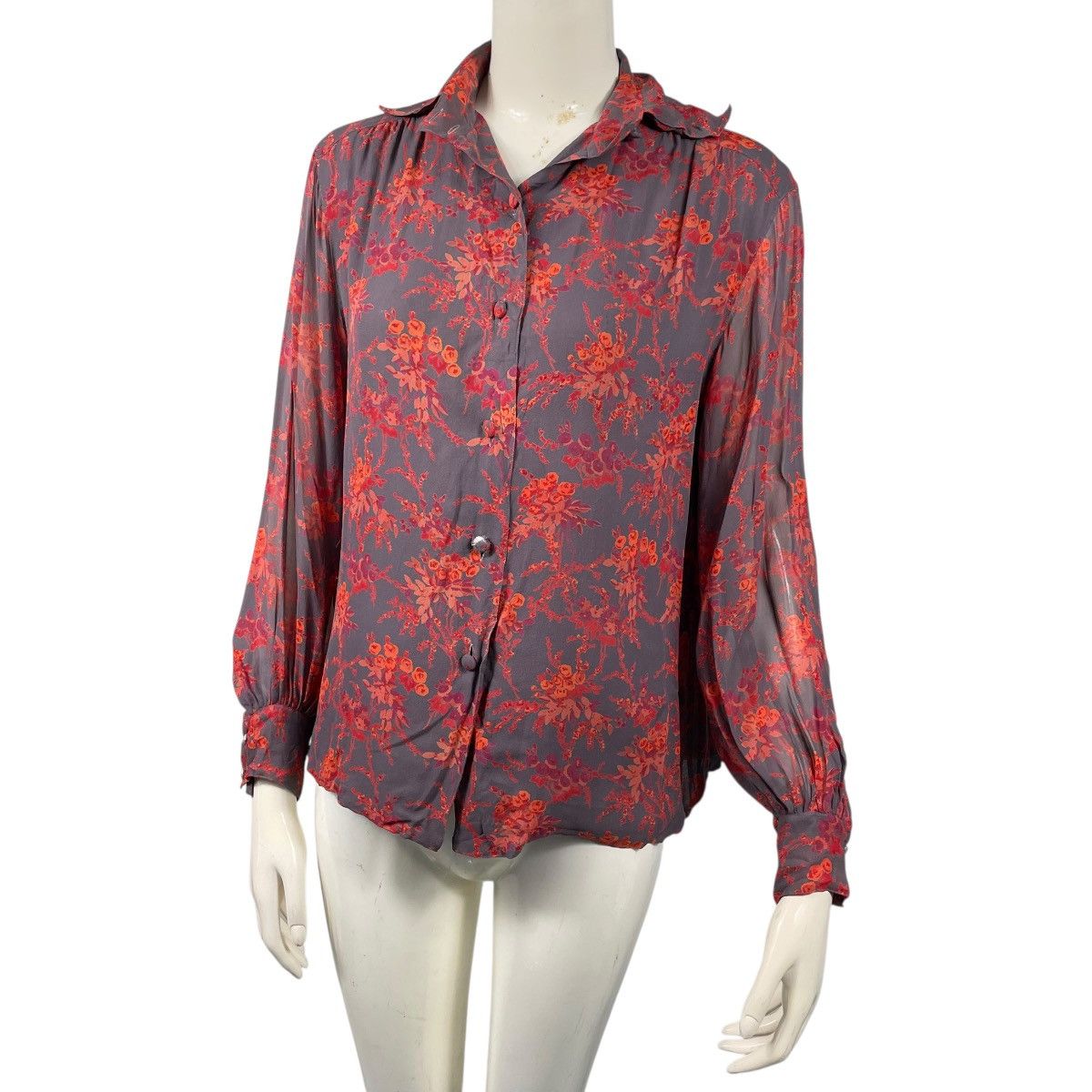 Christian Dior Monsieur Christian Dior Flower Design Shirt Blouse Size M / US 6-8 / IT 42-44 - 3 Thumbnail