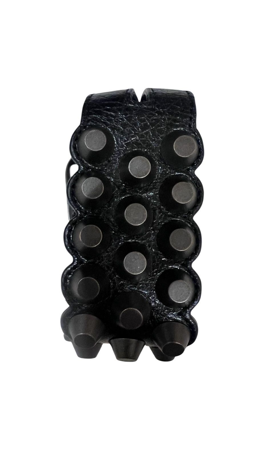 Balenciaga Balenciaga Black Agneau Triple Stud Leather Bracelet NWT Size ONE SIZE - 12 Thumbnail