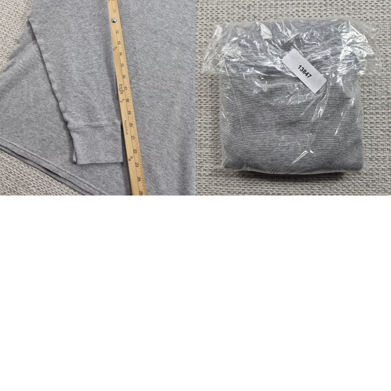 Polo Ralph Lauren Polo Ralph Lauren Shirt Mens XL Gray Waffle Knit Long Sleeve Crewneck Logo Tee Size US XL / EU 56 / 4 - 9 Thumbnail