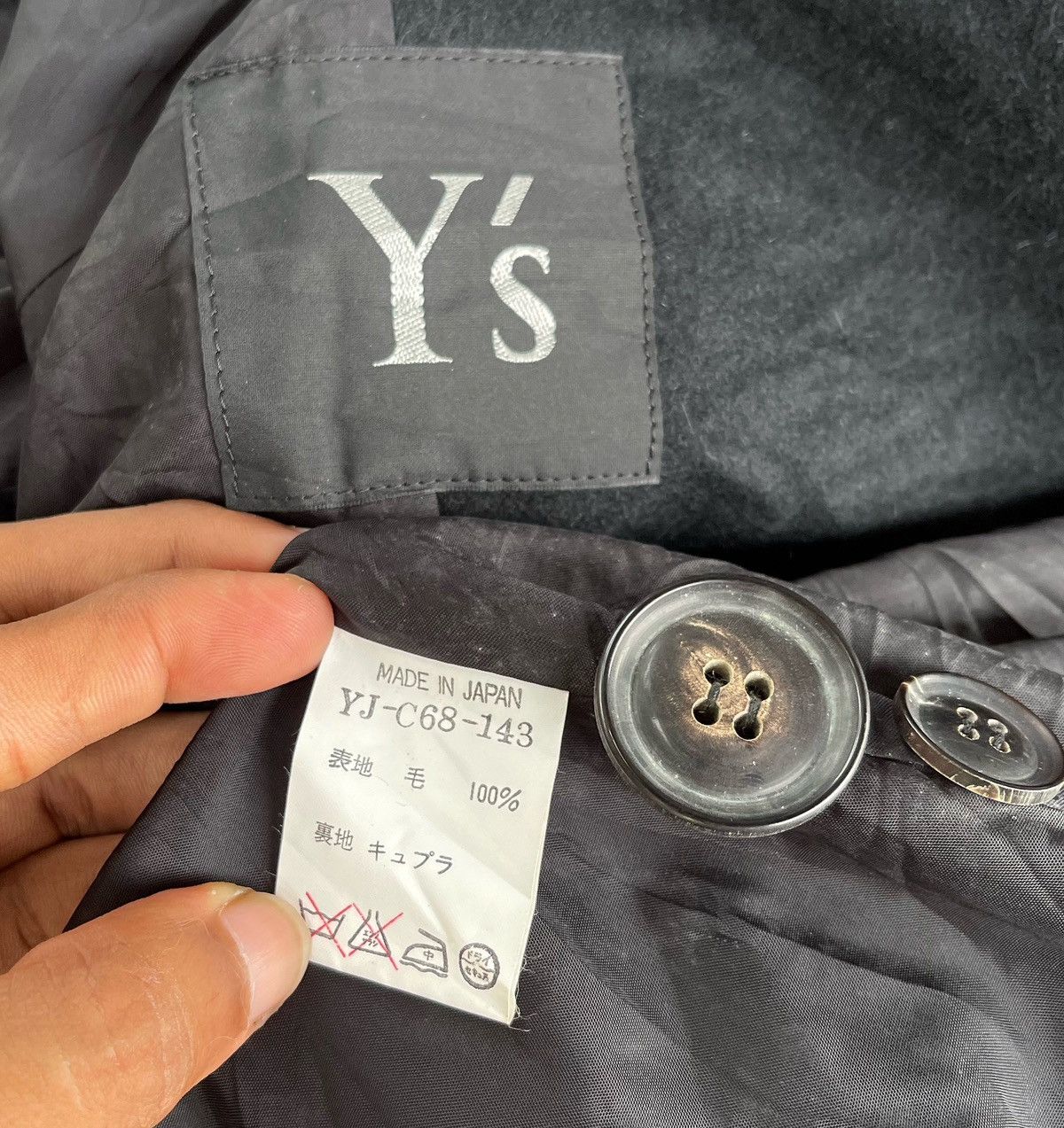 Yohji Yamamoto 🔥A/W 1997 YOHJI YAMAMOTO SINGLE-BUTTON OVERCOAT/JACKET Size US L / EU 52-54 / 3 - 18 Thumbnail