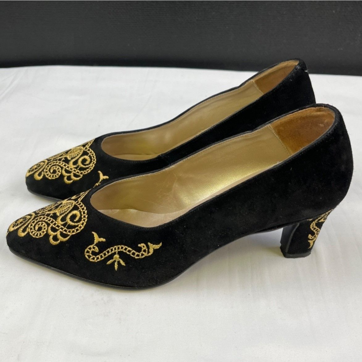 Other Spiegel Women's Black/Gold Shoes/Heels Sz 6B SKU 4343 Size US 6 / IT 36 - 4 Thumbnail