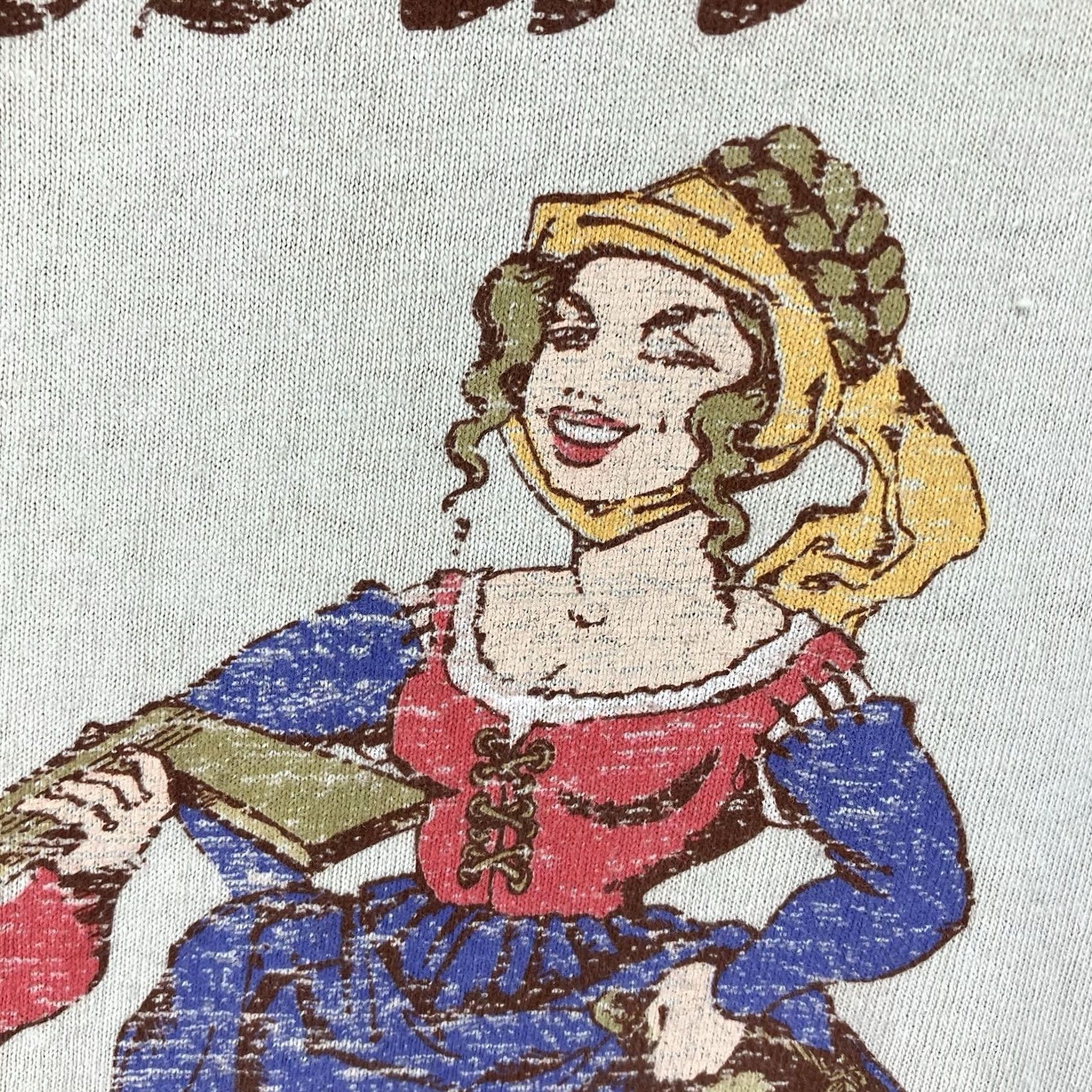 Vintage Spencer's Women's Adult T-Shirt Small Beige Medieval Retro Art Quote Funny Hilarious Dick Bussin Size S / US 4 / IT 40 - 7 Thumbnail