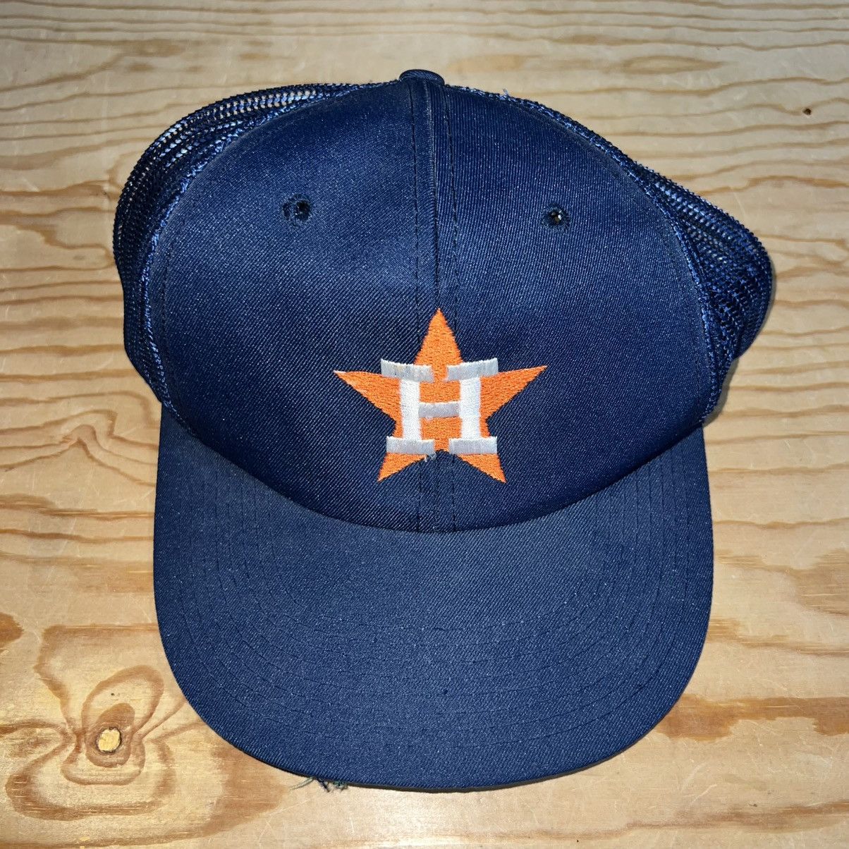Vintage VINTAGE 80s MLB HOUSTON ASTROS LOGO TRUCKER SNAPBACK CAP HAT Size ONE SIZE - 1 Thumbnail