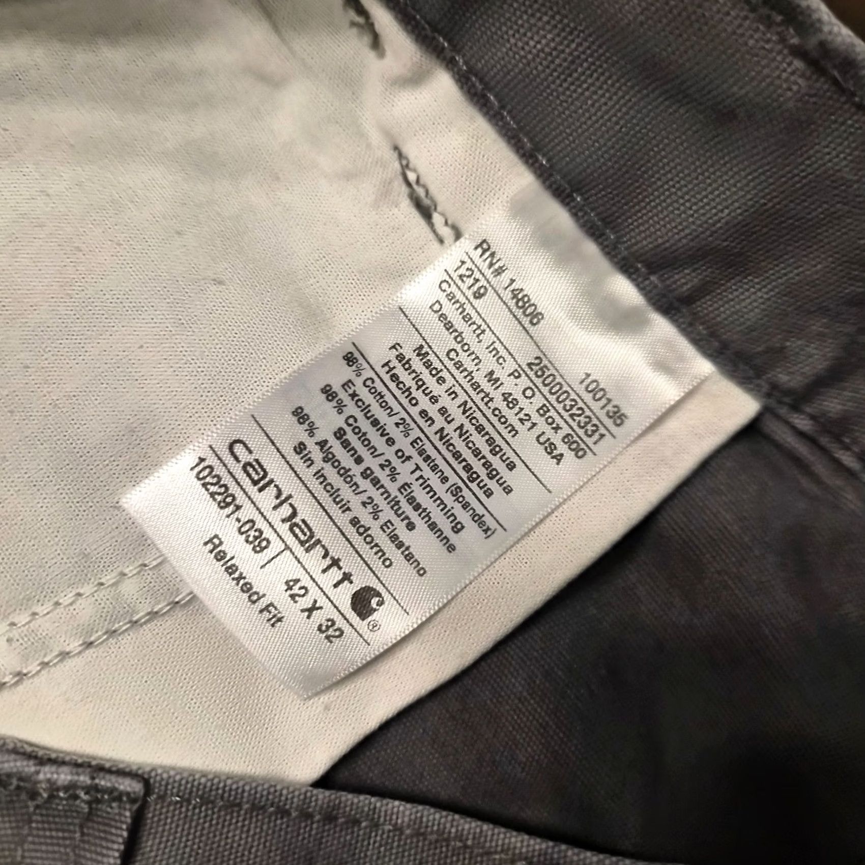 Carhartt Carhartt Rugged Flex Pants Adult 42x32 Gray Canvas Relaxed Fit Workwear G147 Size US 42 / EU 58 - 4 Thumbnail
