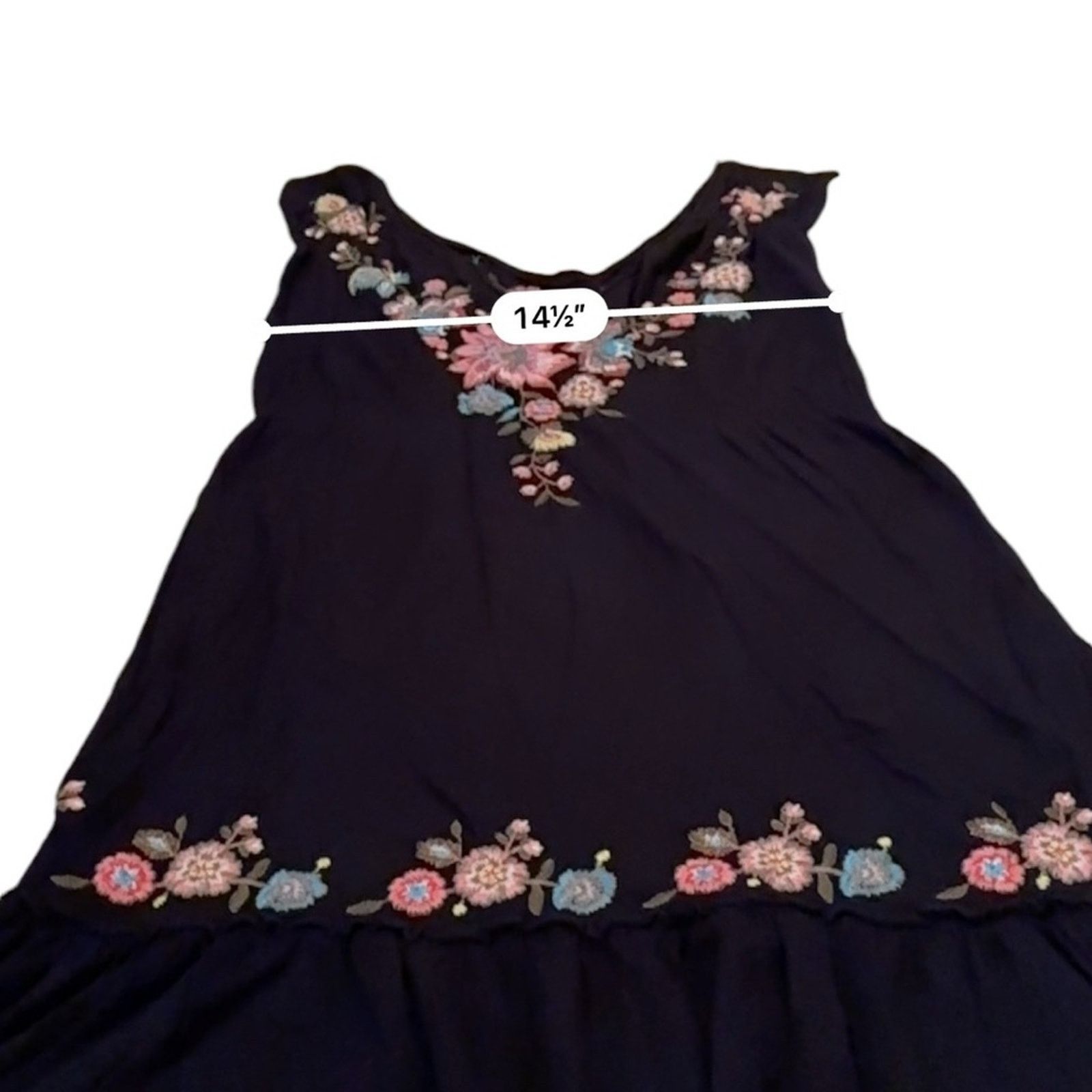 Johnny Was Johnny Was Black Multicolor Floral Embroidery Tunic Top Size S / US 4 / IT 40 - 11 Thumbnail