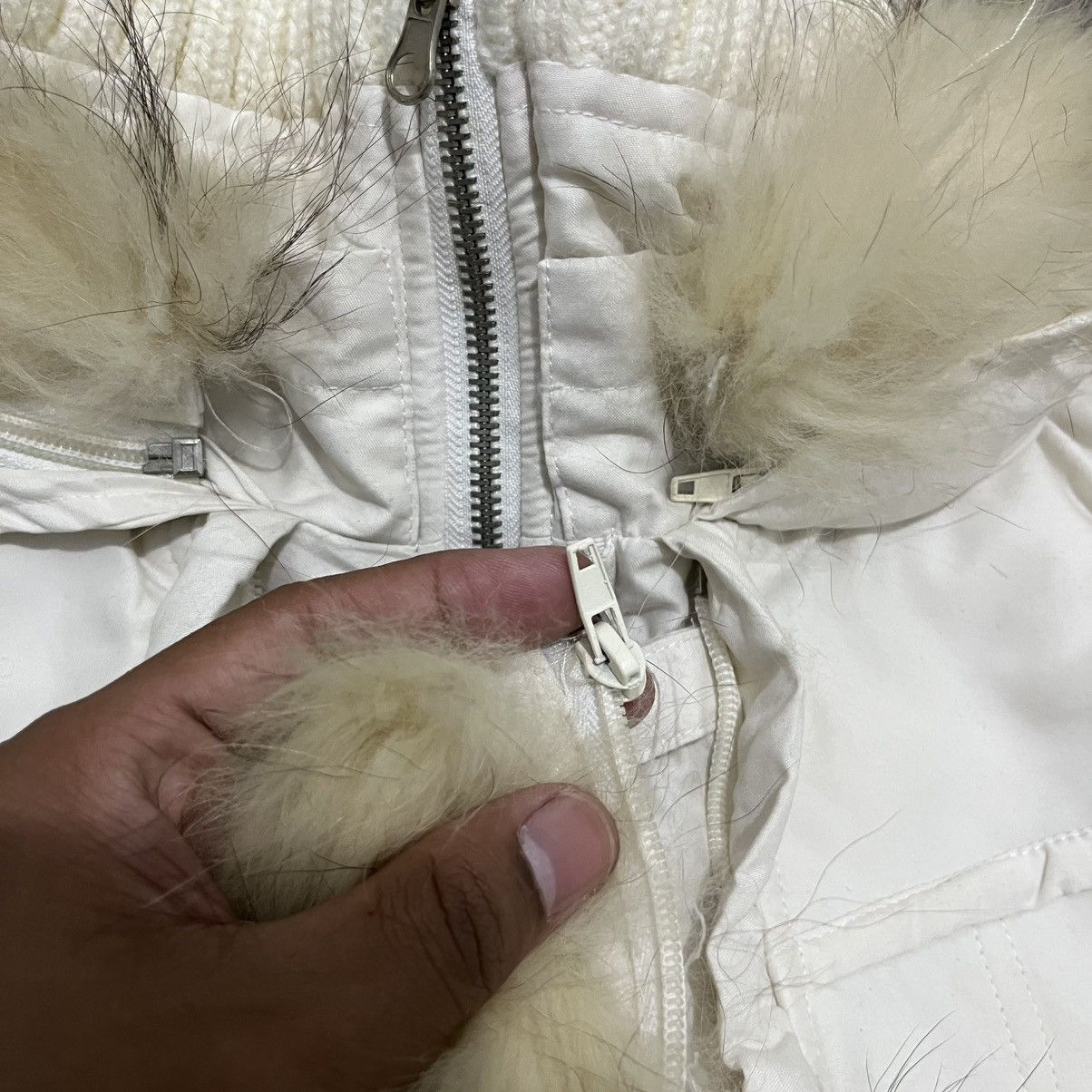 14th Addiction Jade's - 2000s Grunge White Faux Fur Coat Jacket Lgb Ifsix Size US S / EU 44-46 / 1 - 18 Thumbnail
