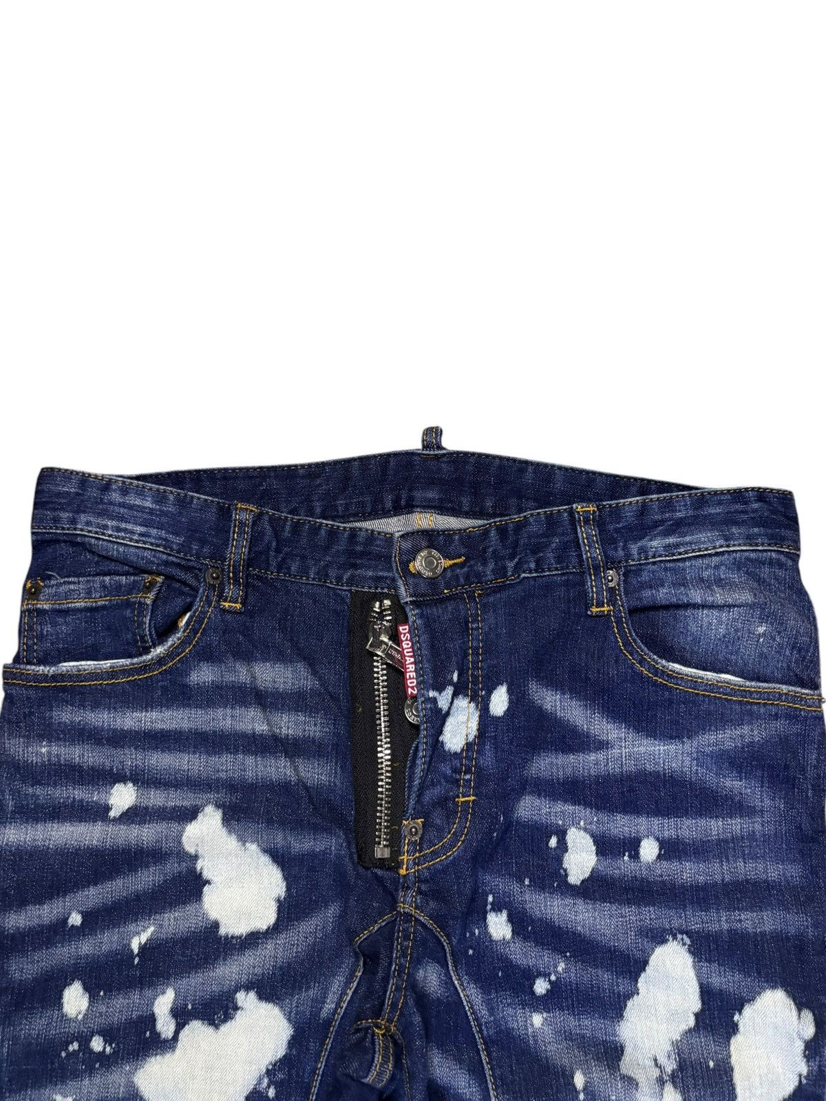 Dsquared2 Vintage Dsquared Bleached Acid Wash Distressed Jeans Size US 33 - 4 Thumbnail