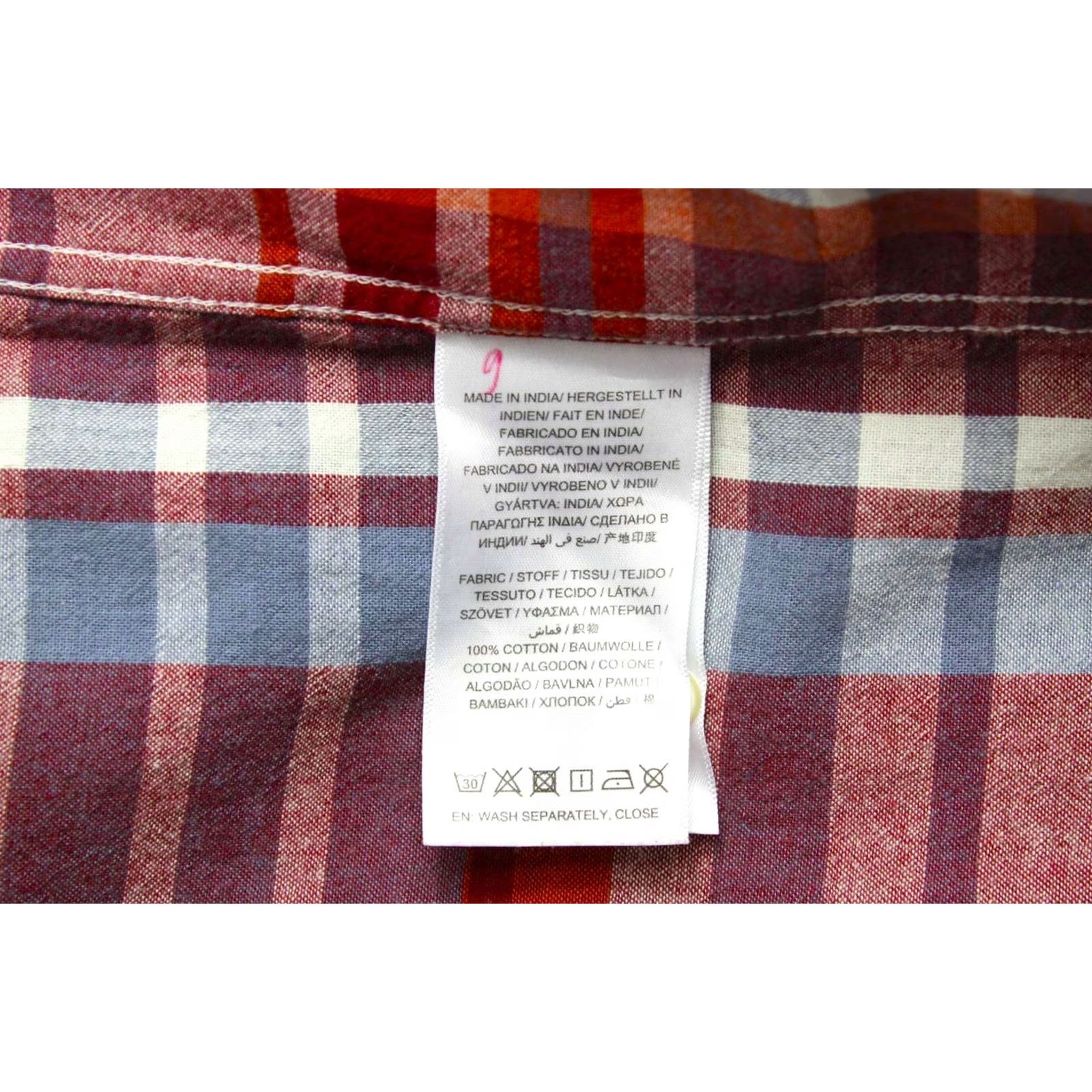 Gant GANT Shirt Men Small Flannel Plaid Button-Down Collar Regular Mens Small Plaid Button Up Shirt Size US S / EU 44-46 / 1 - 6 Thumbnail