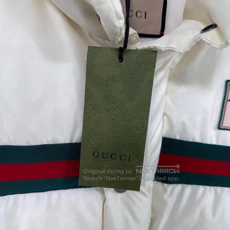 Gucci Gucci Classic webbing design milky white down jacket Size XS / US 0-2 / IT 36-38 - 8 Thumbnail