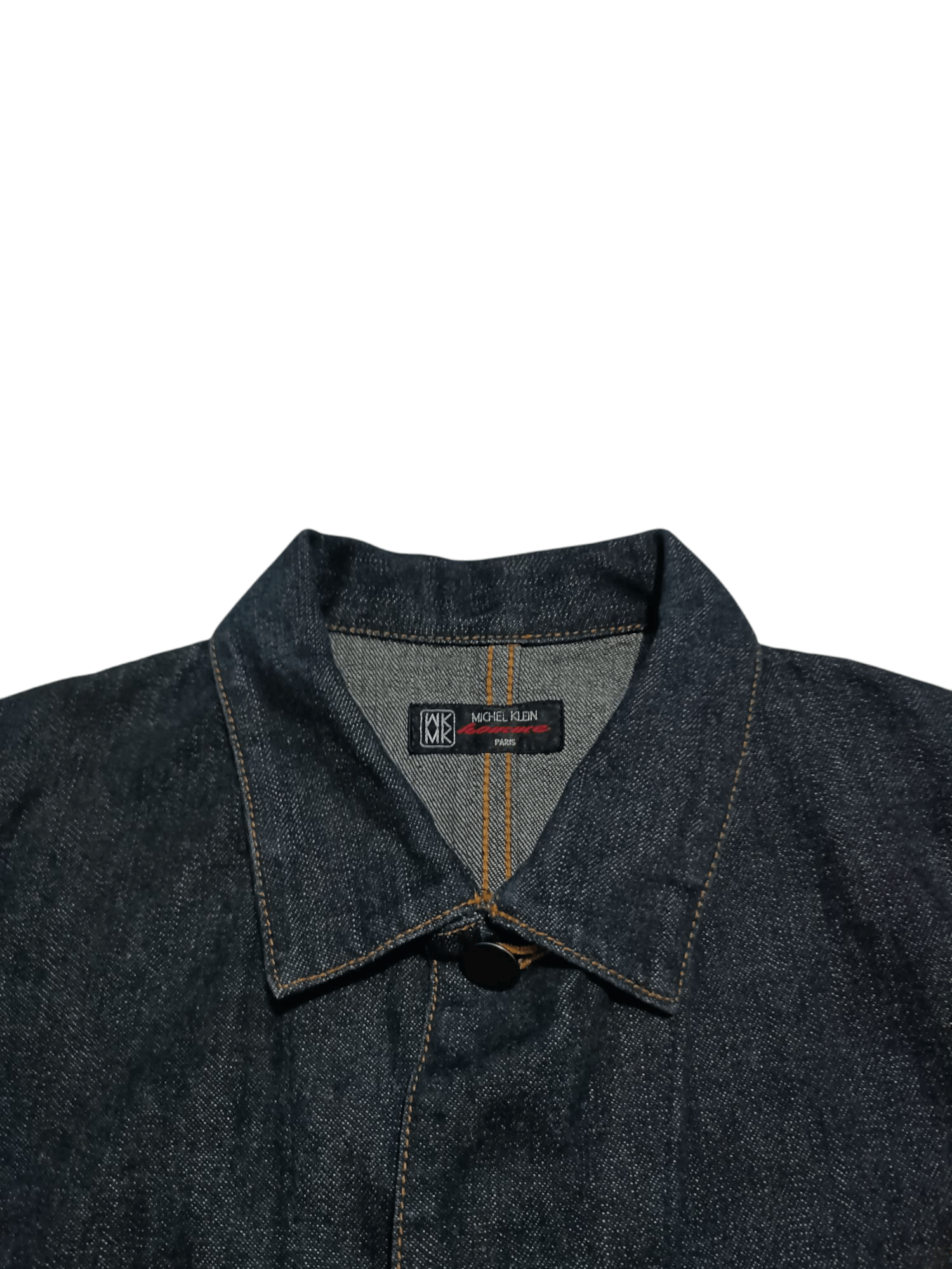 Designer × Michel Klein × Vintage Michael Klien Chore Jacket Raw Denim Size US L / EU 52-54 / 3 - 2 Thumbnail