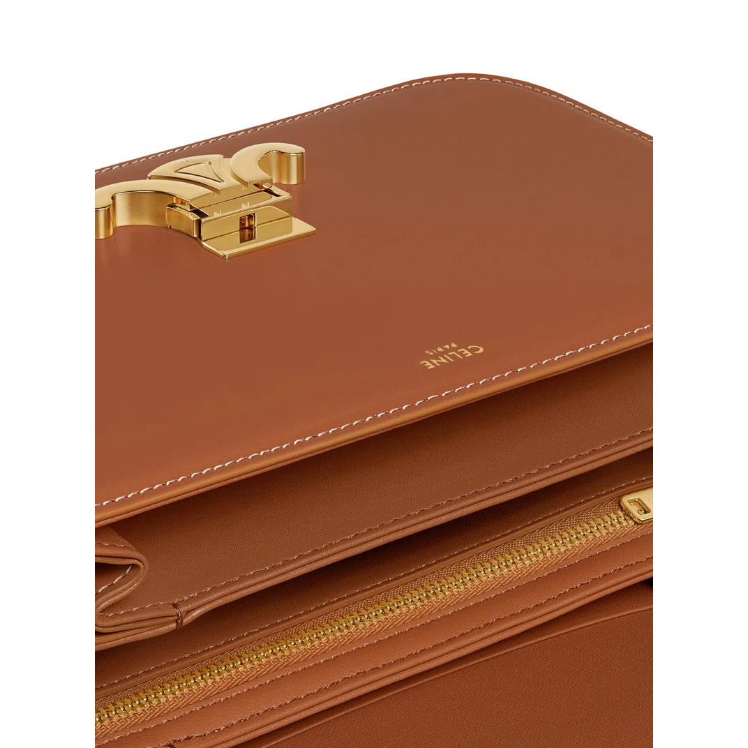 Celine CELINE Classique Triomphe $4650 Tan Leather Shoulder Bag Ne Size ONE SIZE - 4 Thumbnail