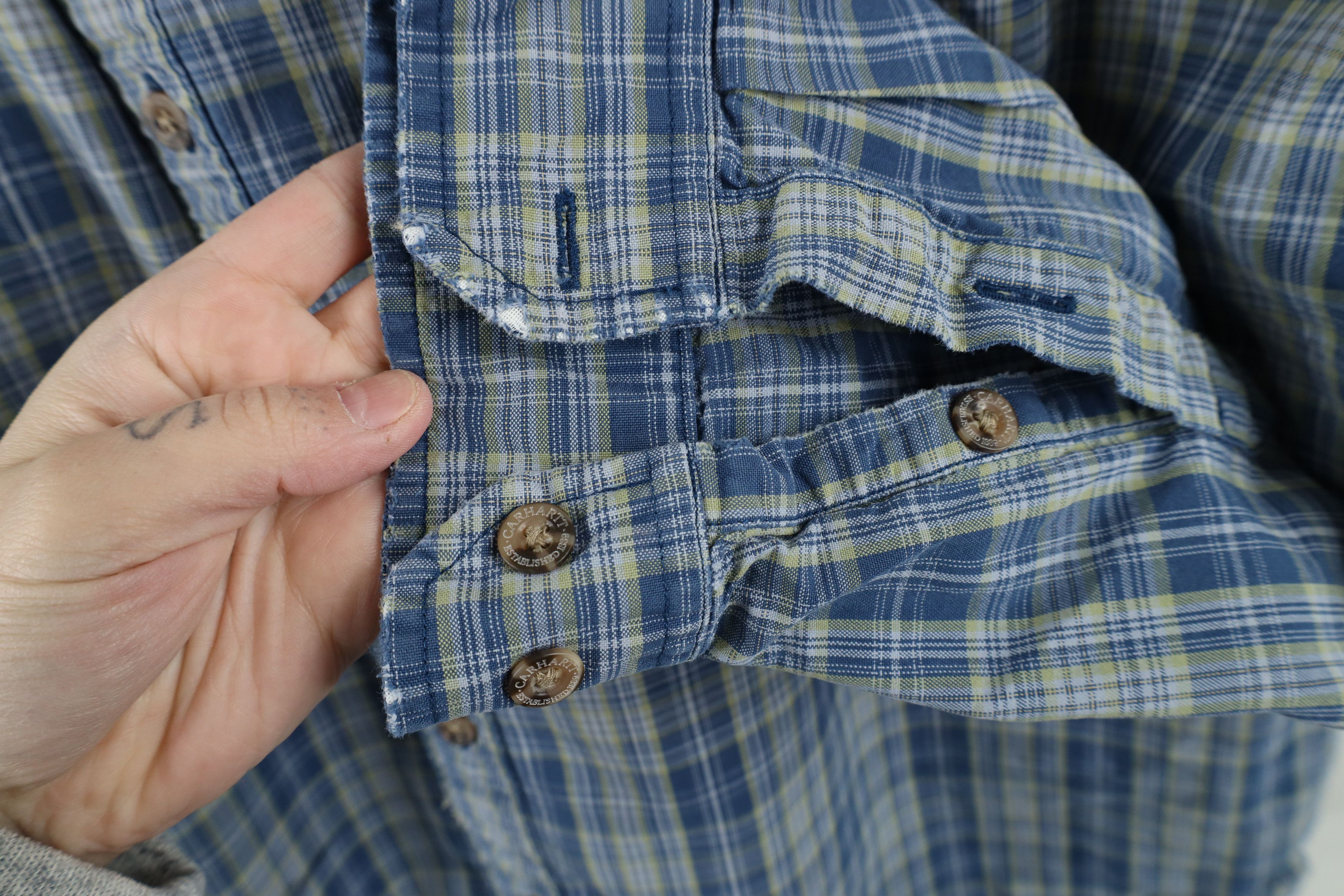 Carhartt × Vintage Vintage Carhartt Heavyweight Collared Button Down Shirt Size US XXL / EU 58 / 5 - 9 Thumbnail