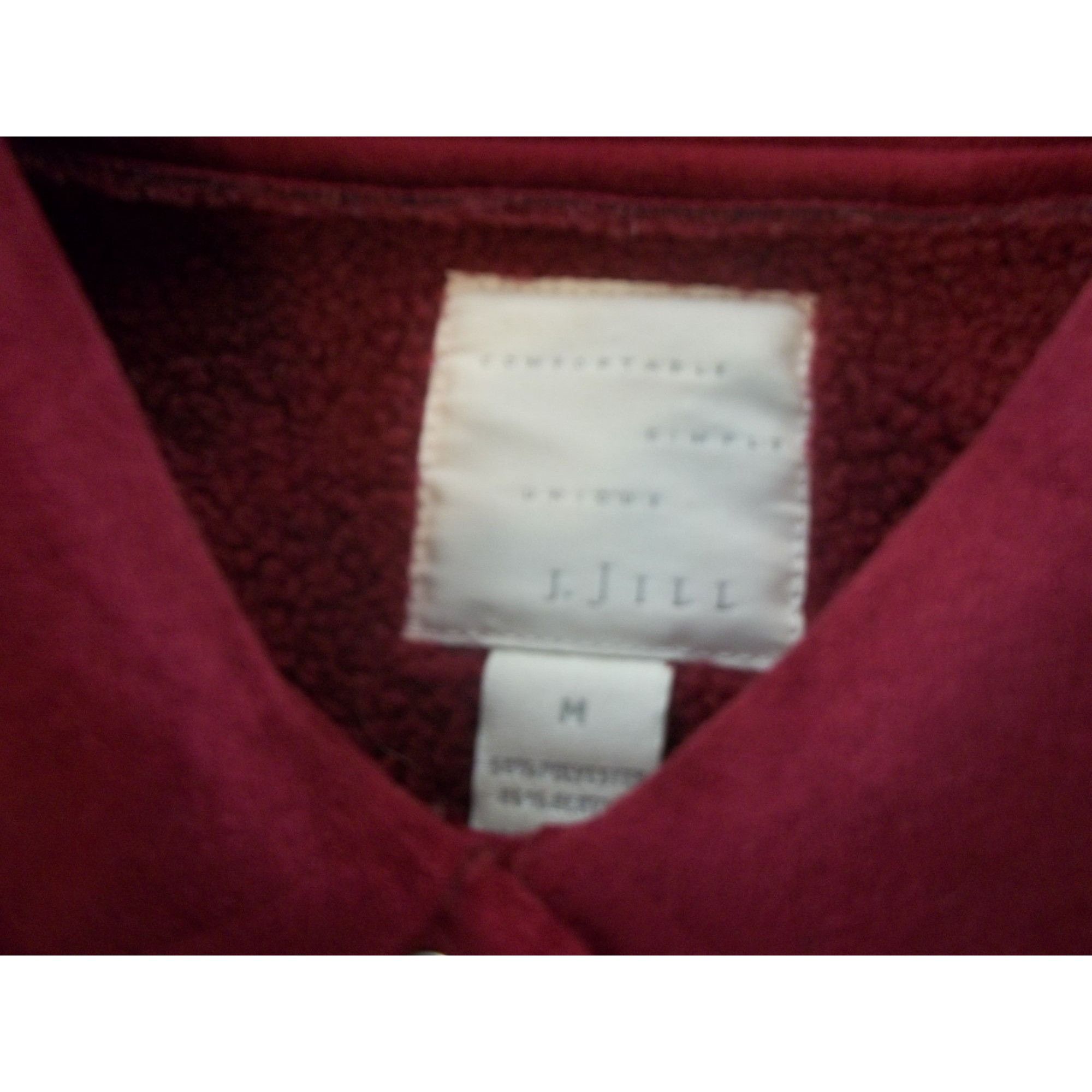 J. Jill J. Jill Peacoat Women Sz M Burgandy 5 Button Everyday Unique Size M / US 6-8 / IT 42-44 - 3 Thumbnail